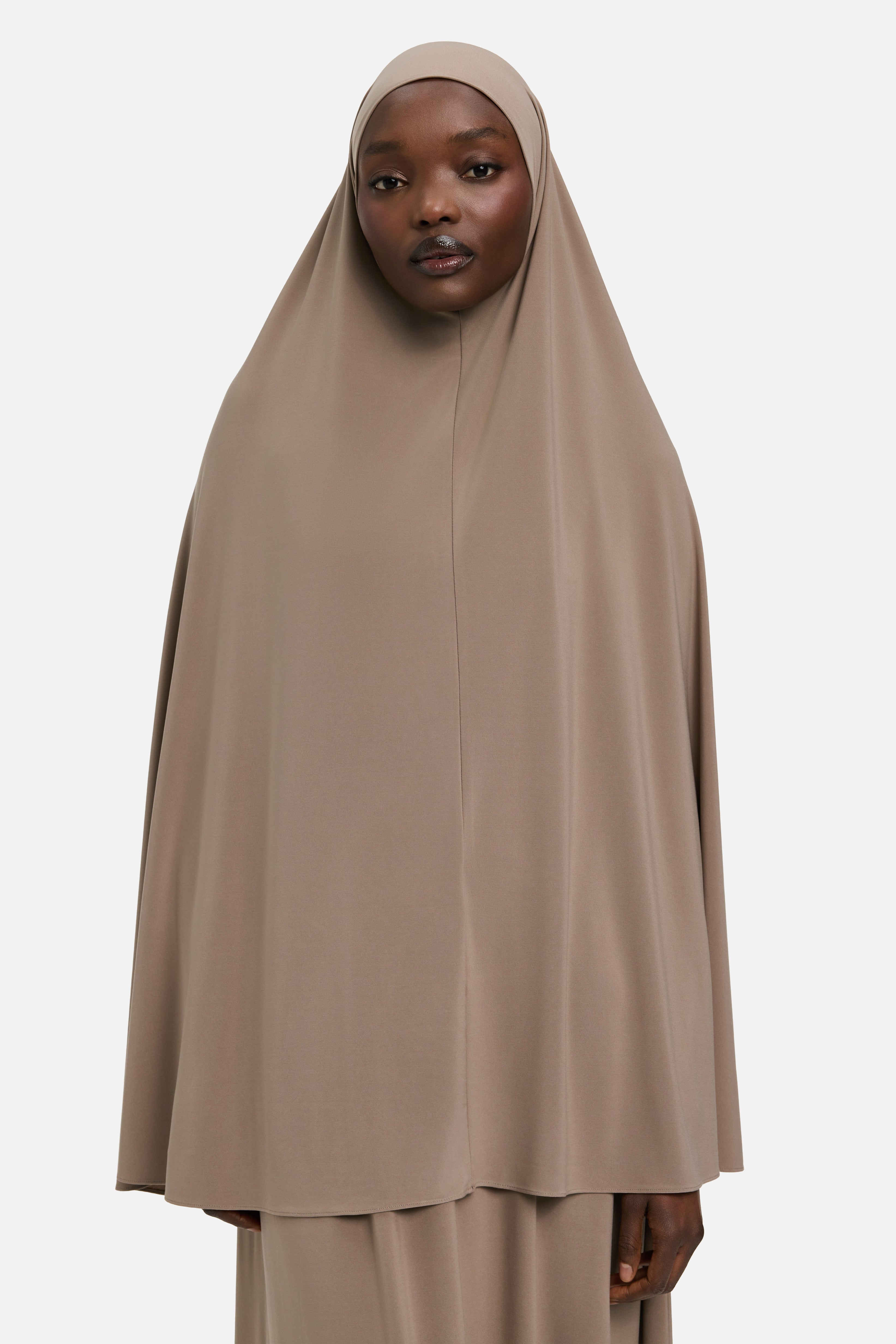 Premium Jersey Khimaar | Milky Cacao