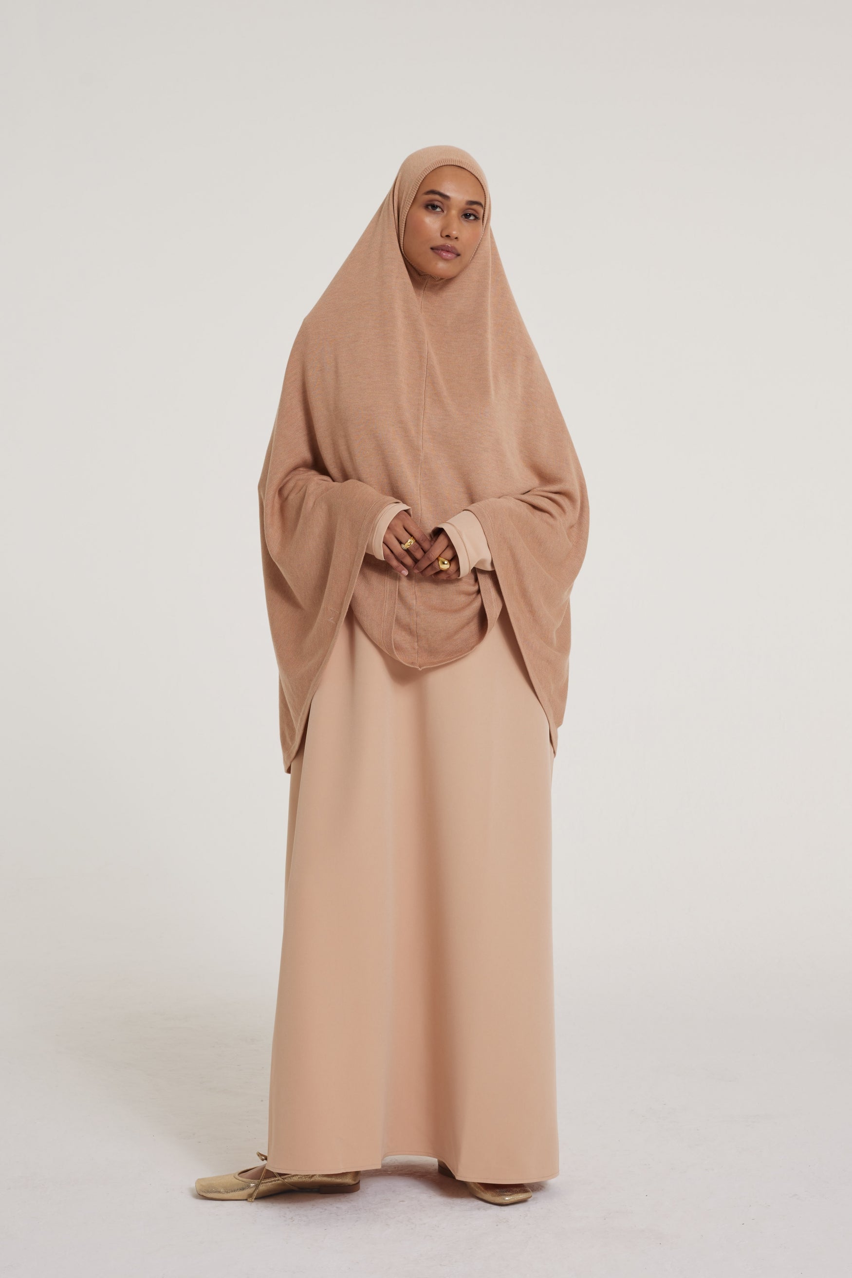 Knitted Khimaar | Dusty Peach