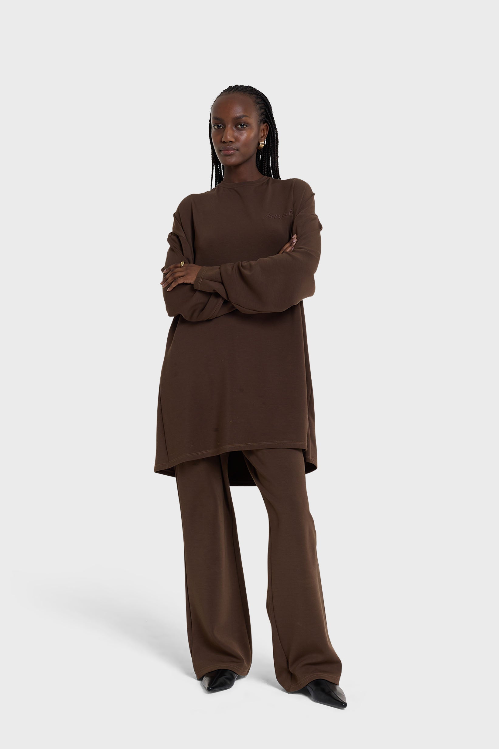 Jersey Modal Pant | Deep Brown