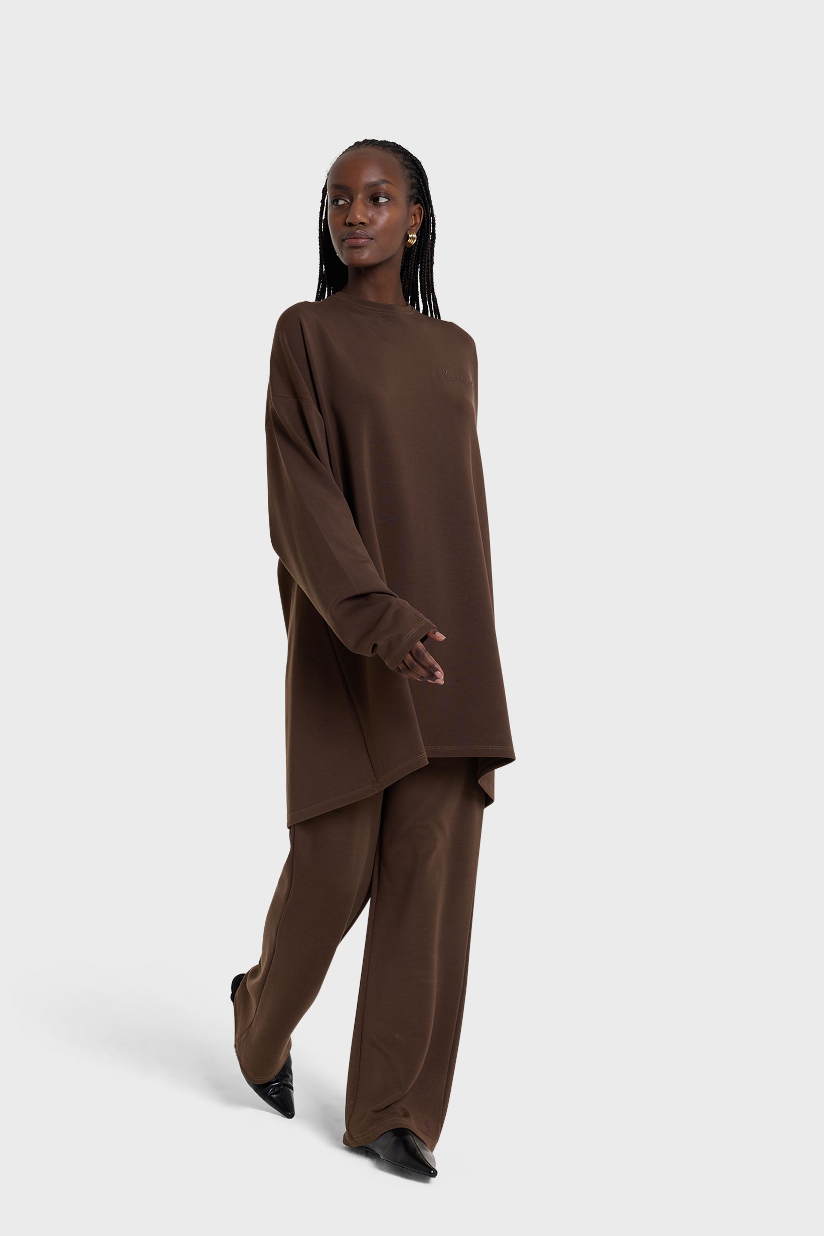 Jersey Modal Pant | Deep Brown