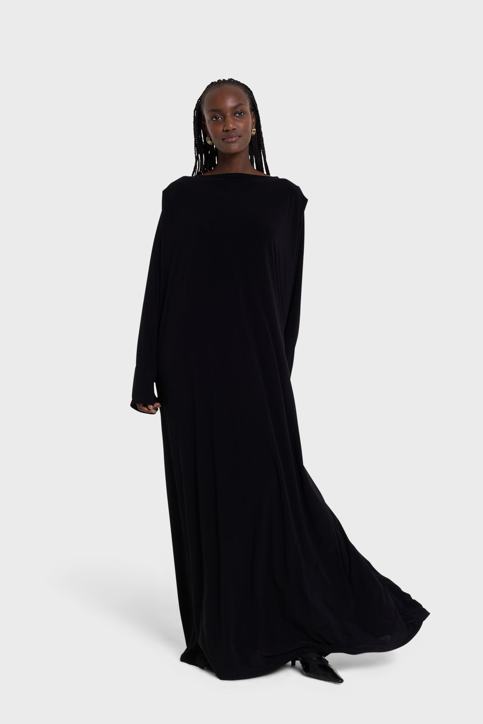 Boat Neck Dress | Black
