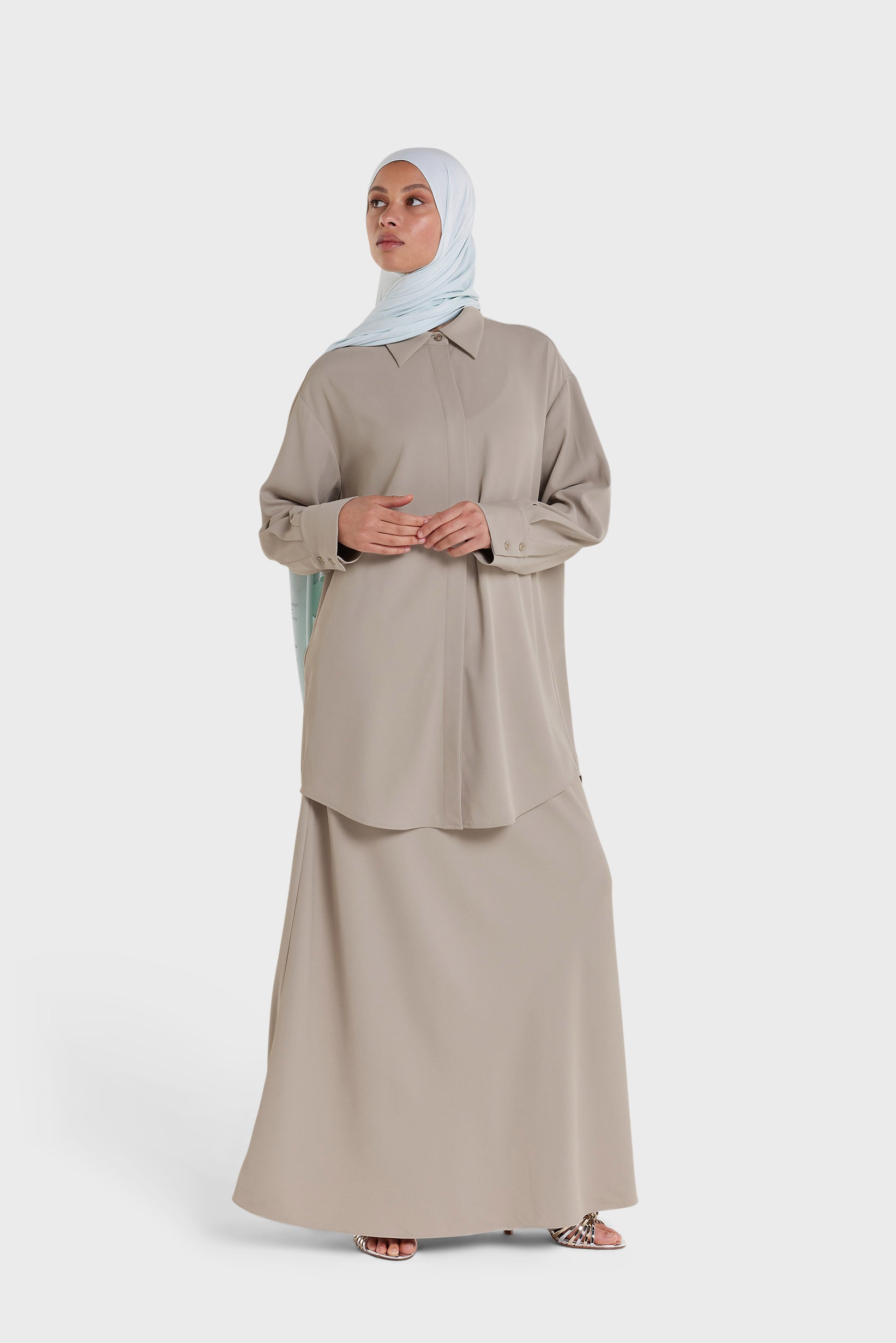 Bias Elastic Skirt | Cashmere