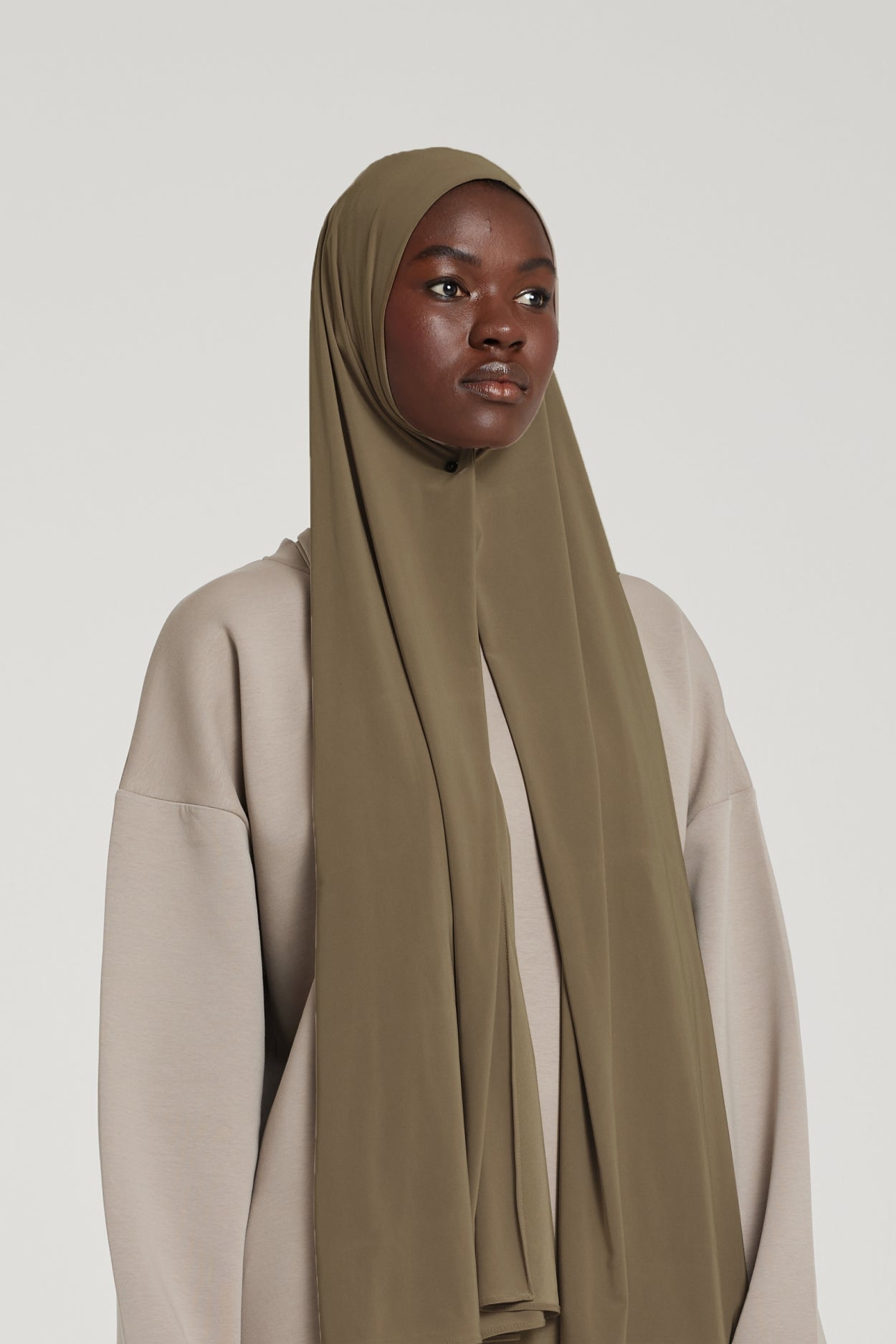 Liquid Jersey Scarf | Dark Olive