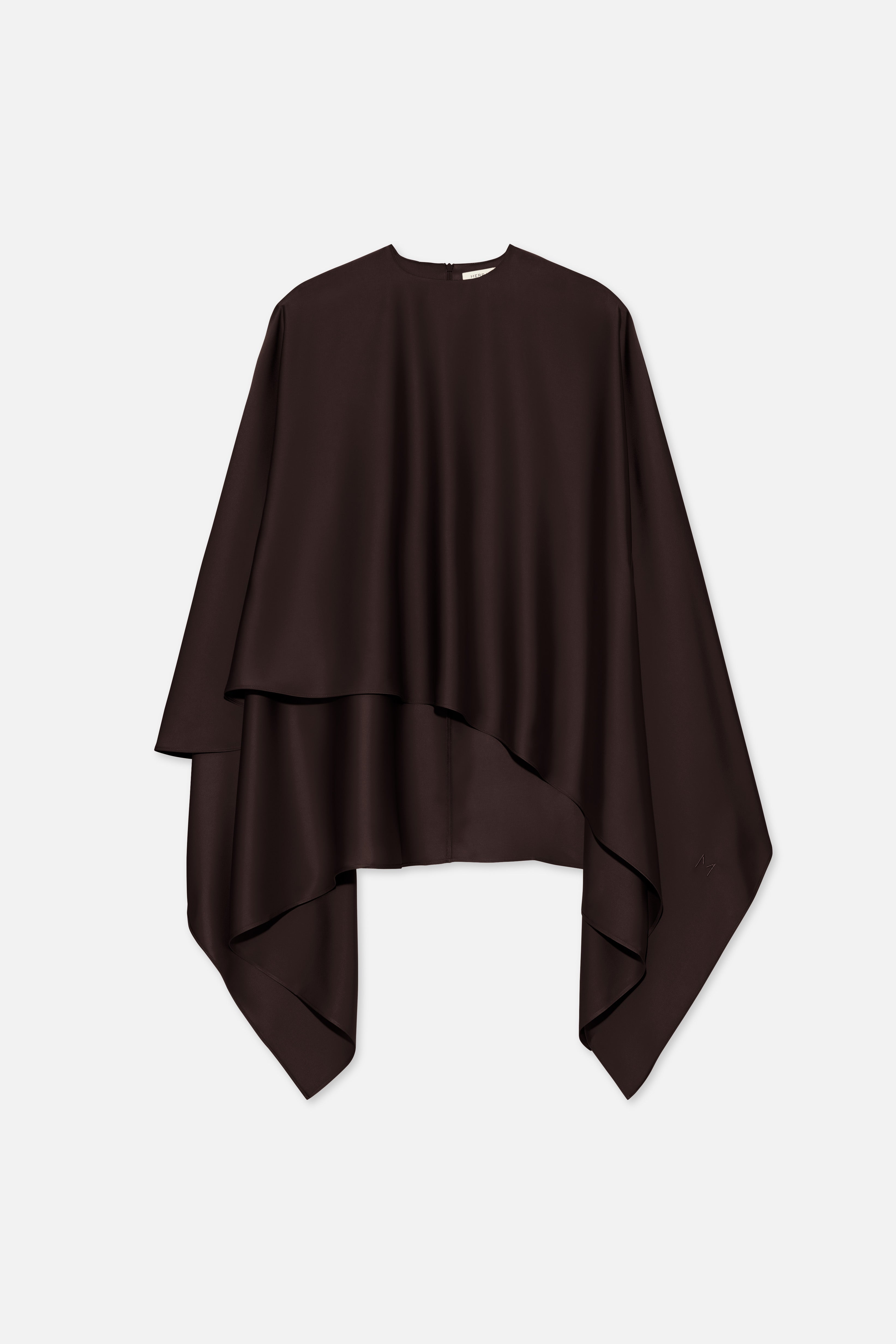 Flat lay front dark brown blouse