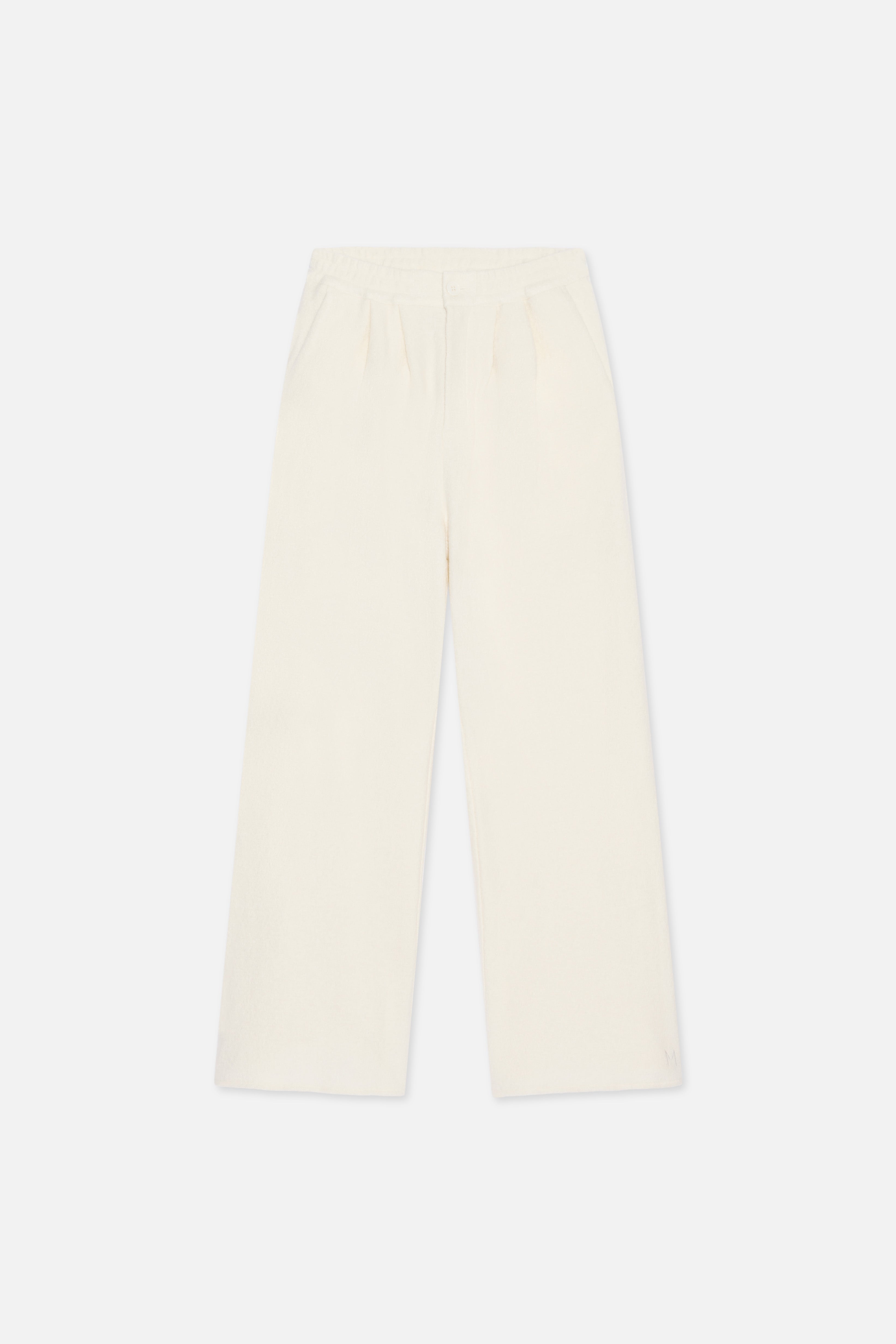 Boucle Jersey Pants | Cloud White