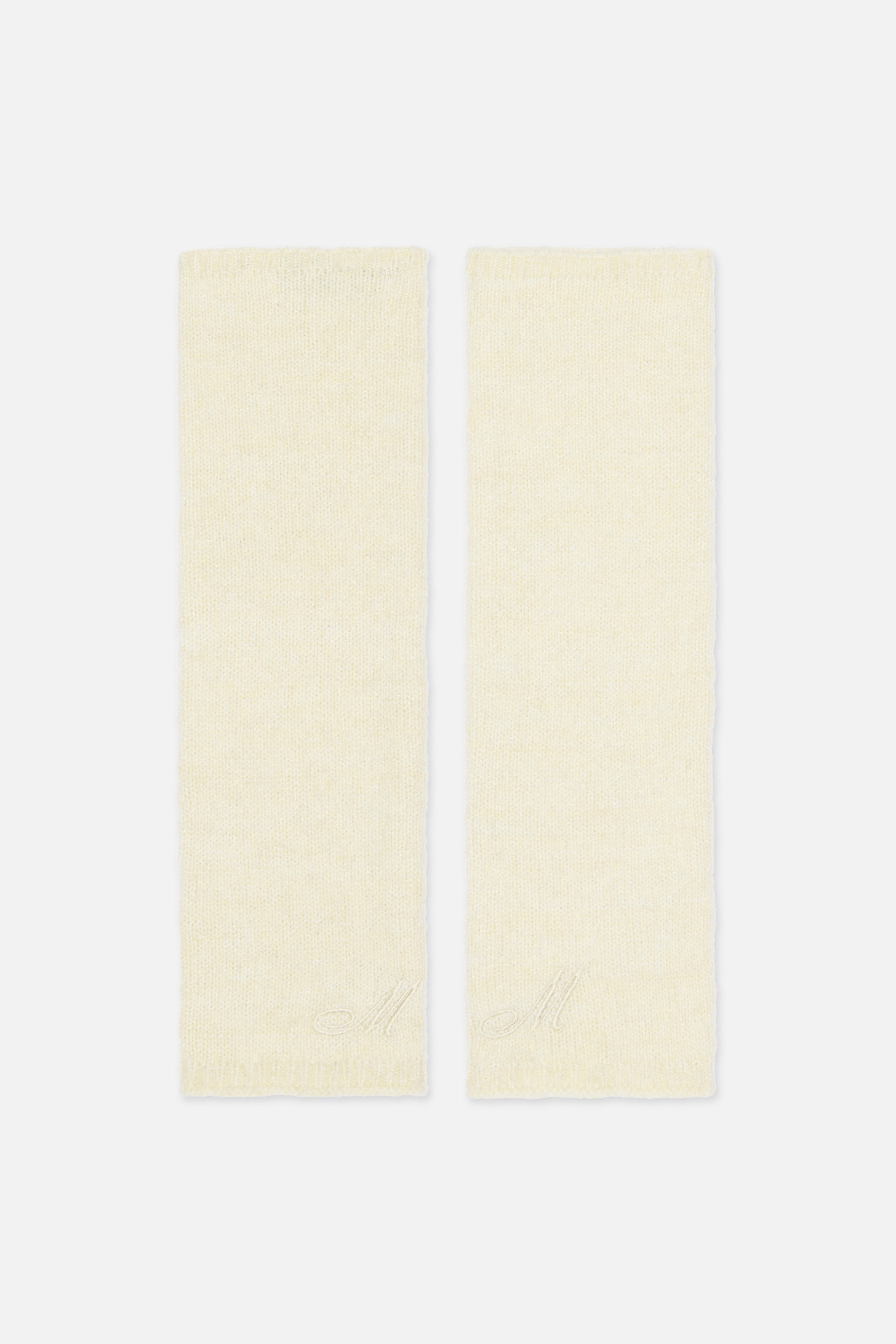 Brushed Knit Gloves | Cloud White