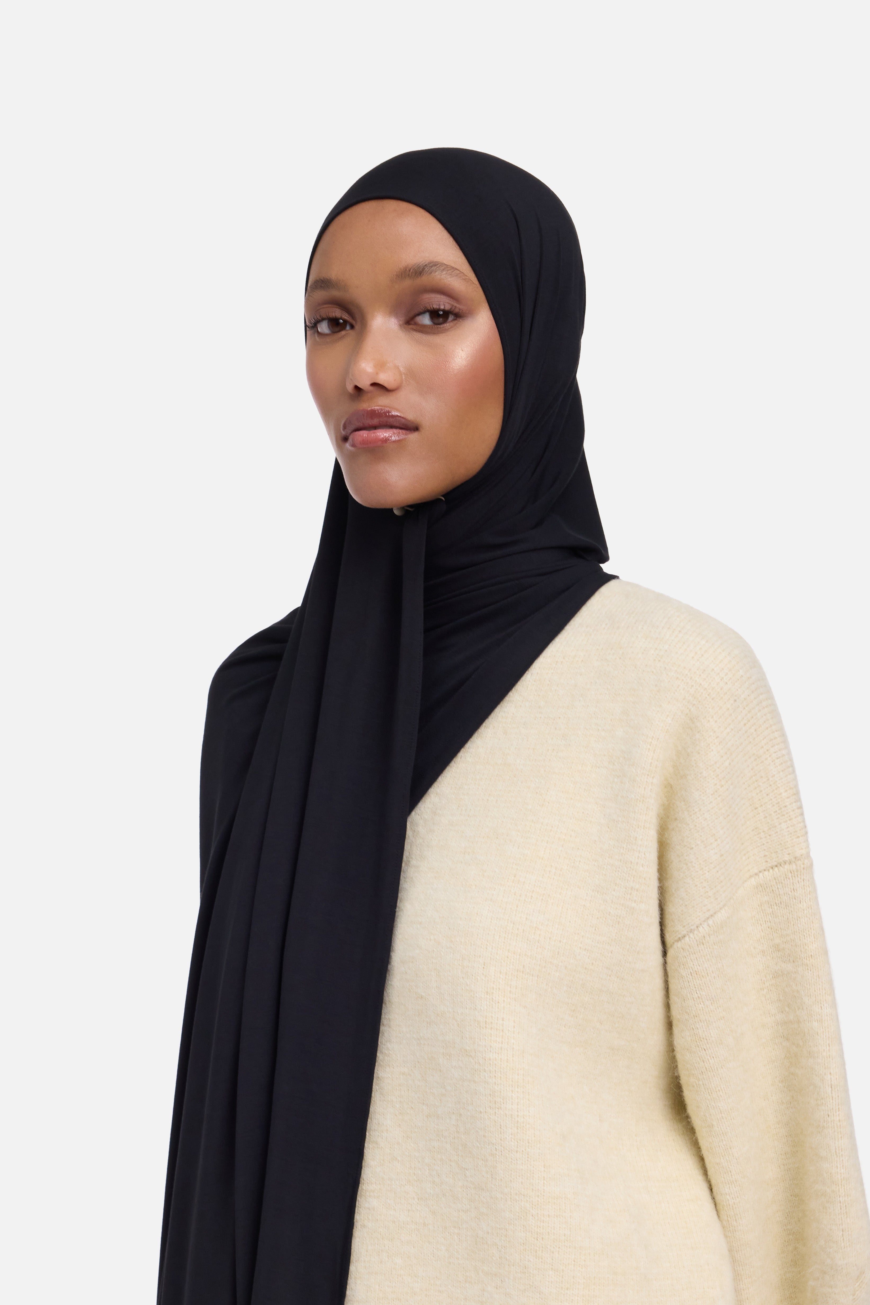 Bamboo Jersey Scarf | Black