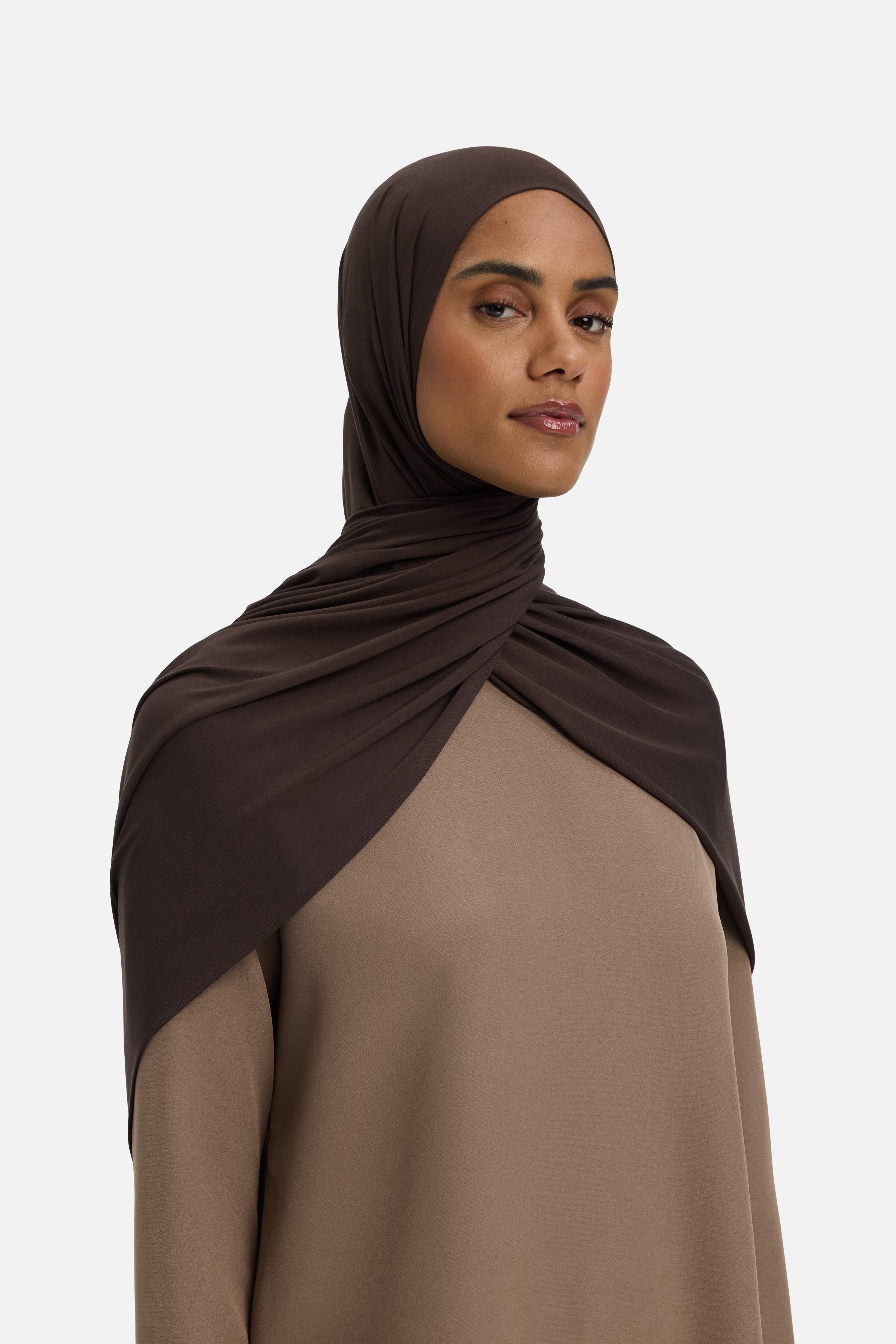 Bamboo Jersey Scarf | Dark Brown