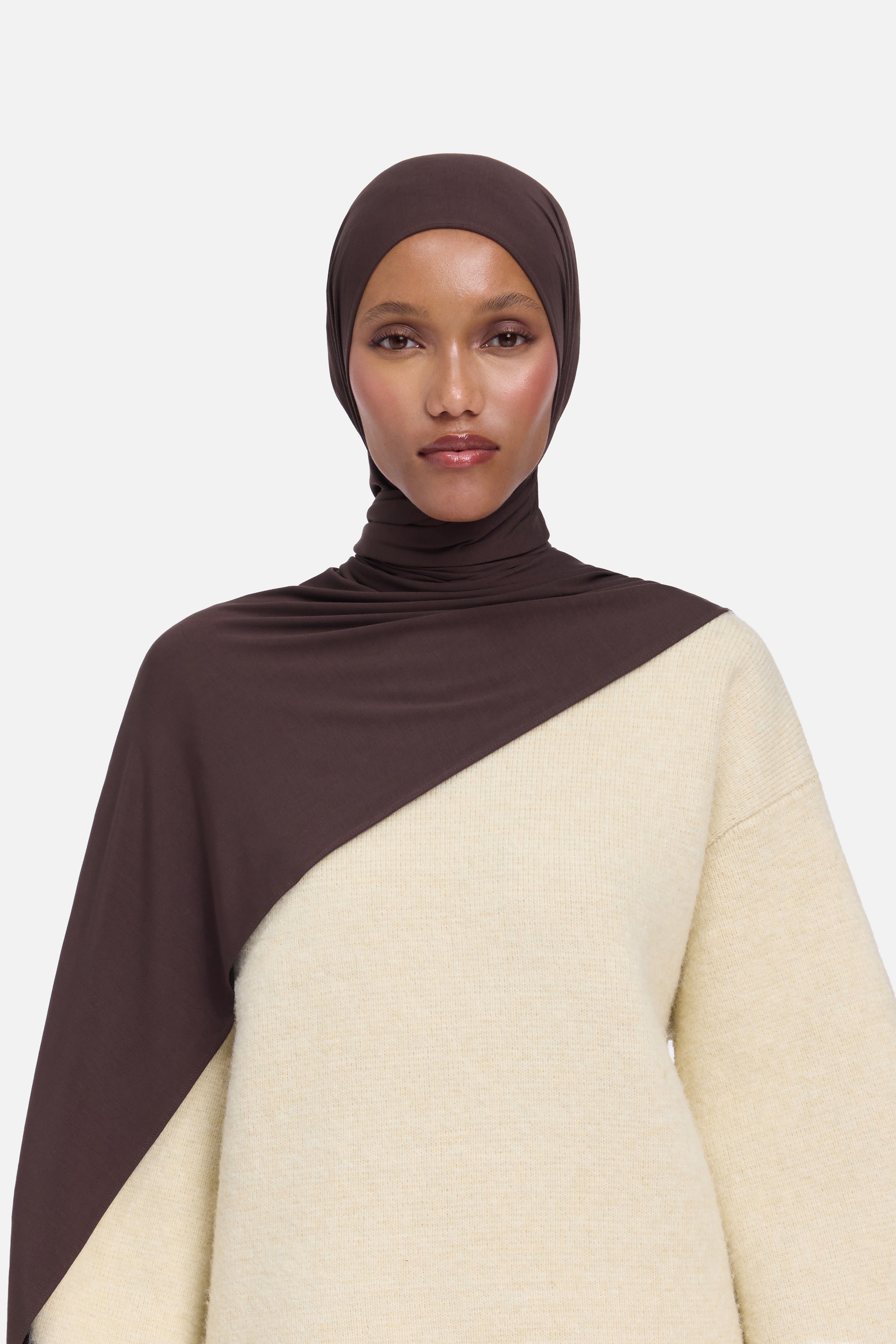 Bamboo Jersey Scarf | Dark Brown