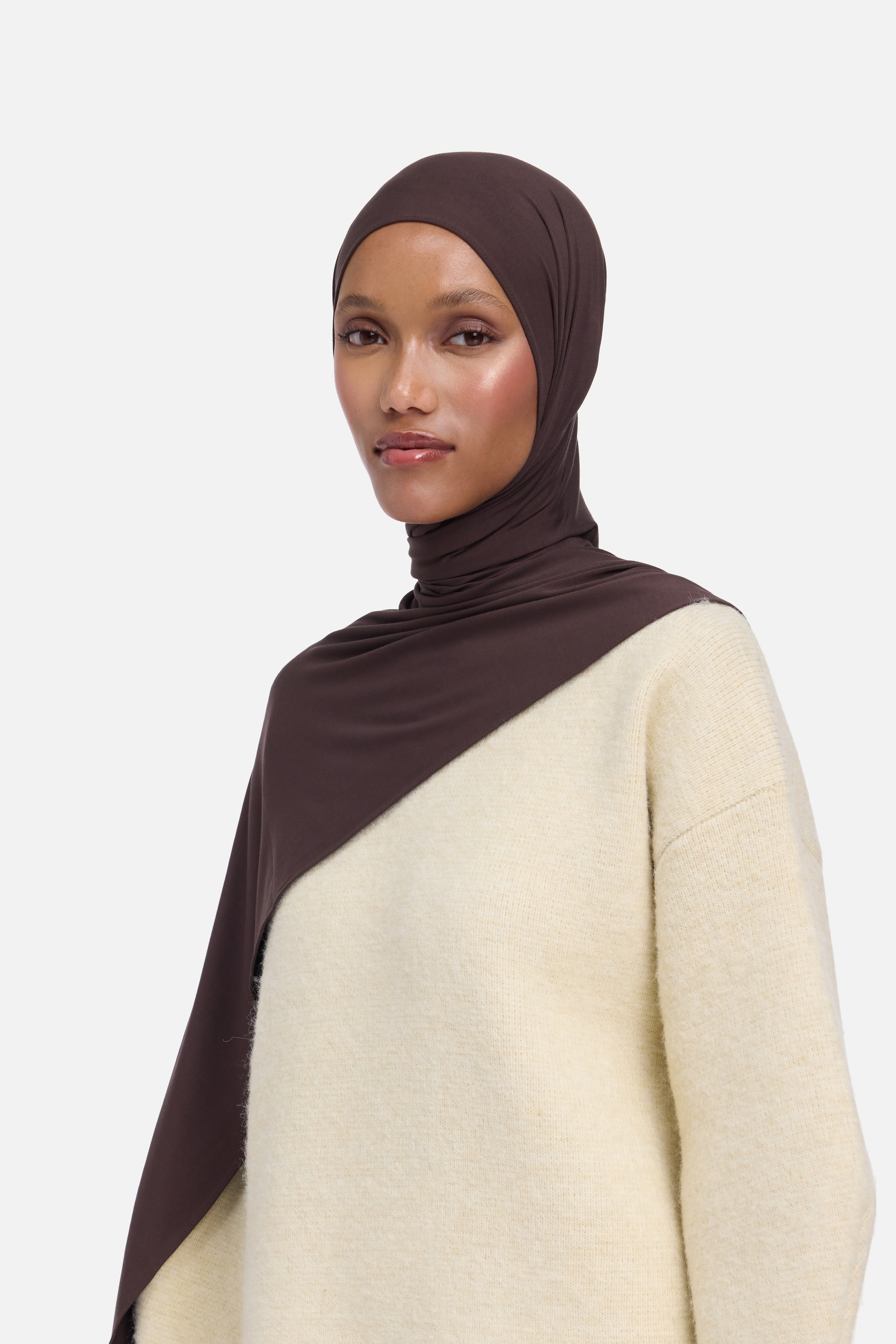 Bamboo Jersey Scarf | Dark Brown