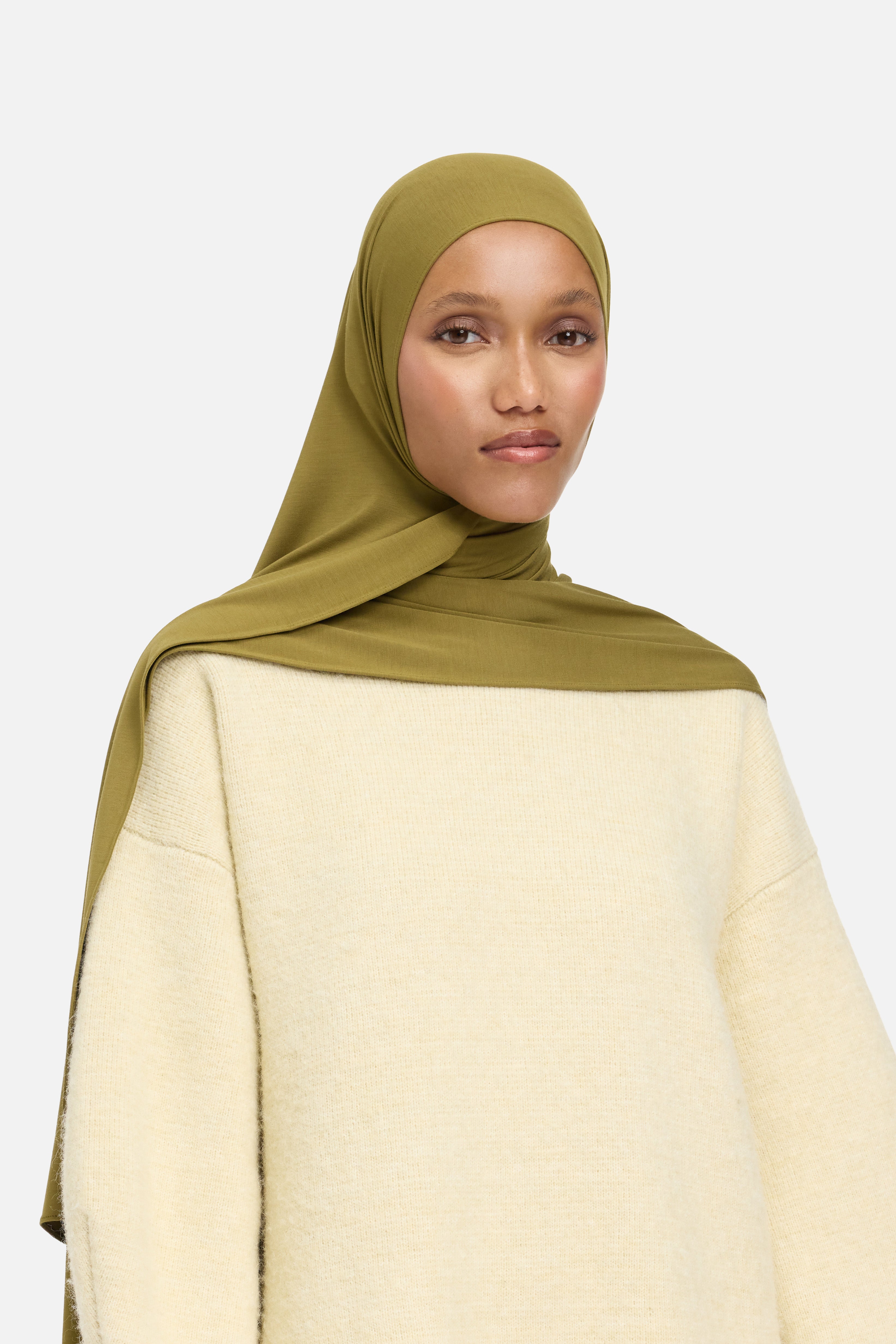 Bamboo Jersey Scarf | Warm Olive