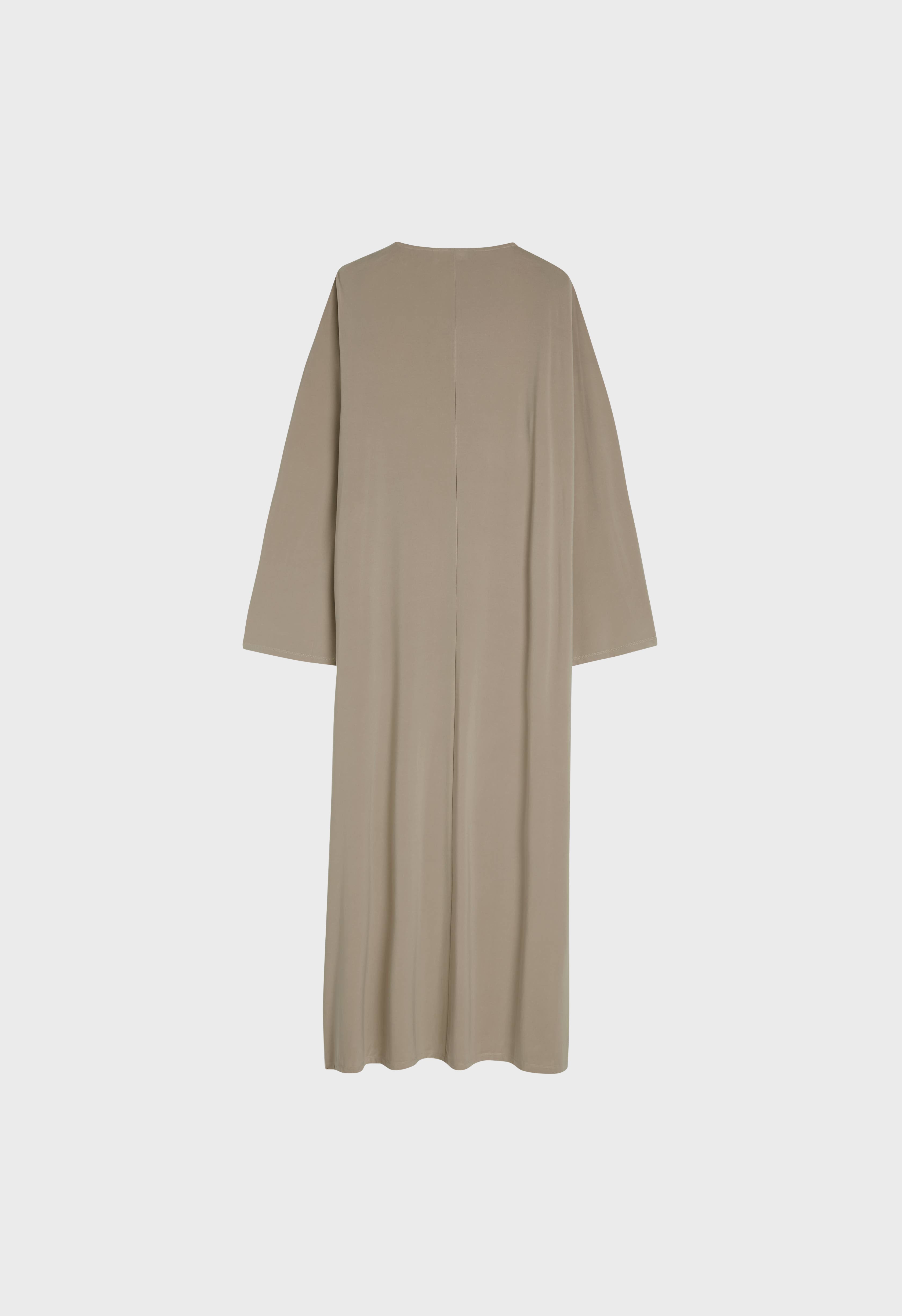 Boat Neck Dress | Light Khaki