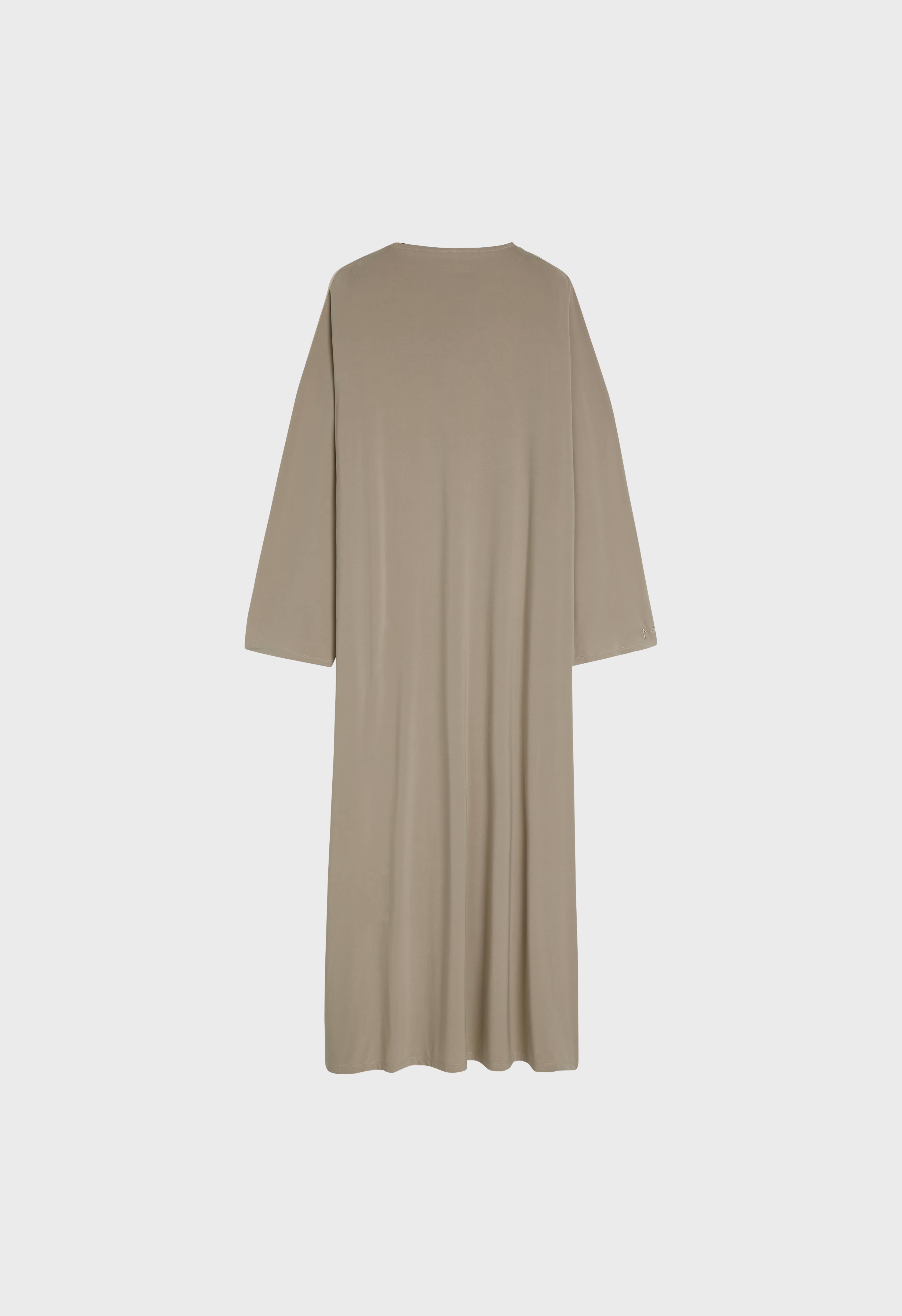 Boat Neck Dress | Light Khaki