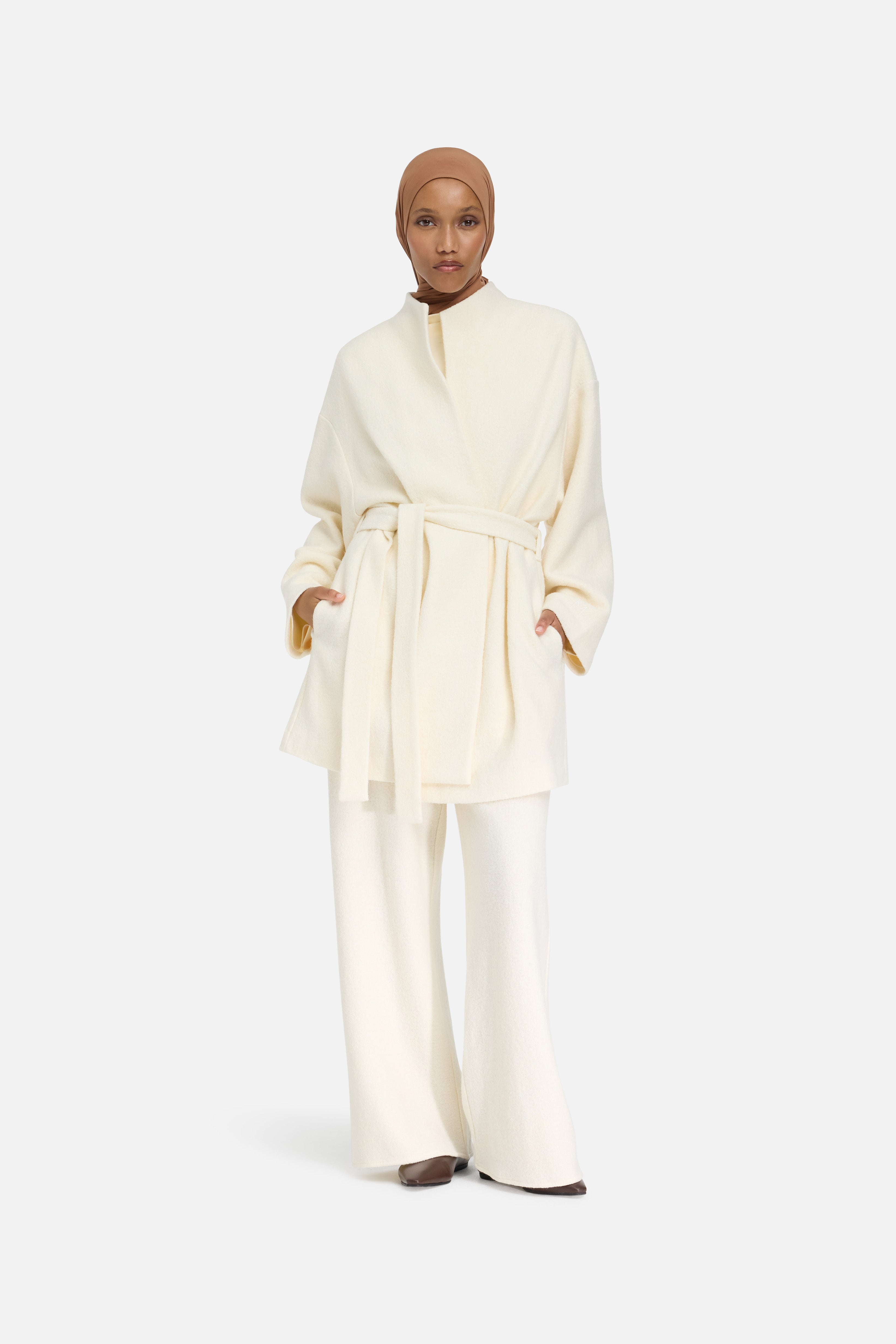 Boucle Jersey Pants | Cloud White