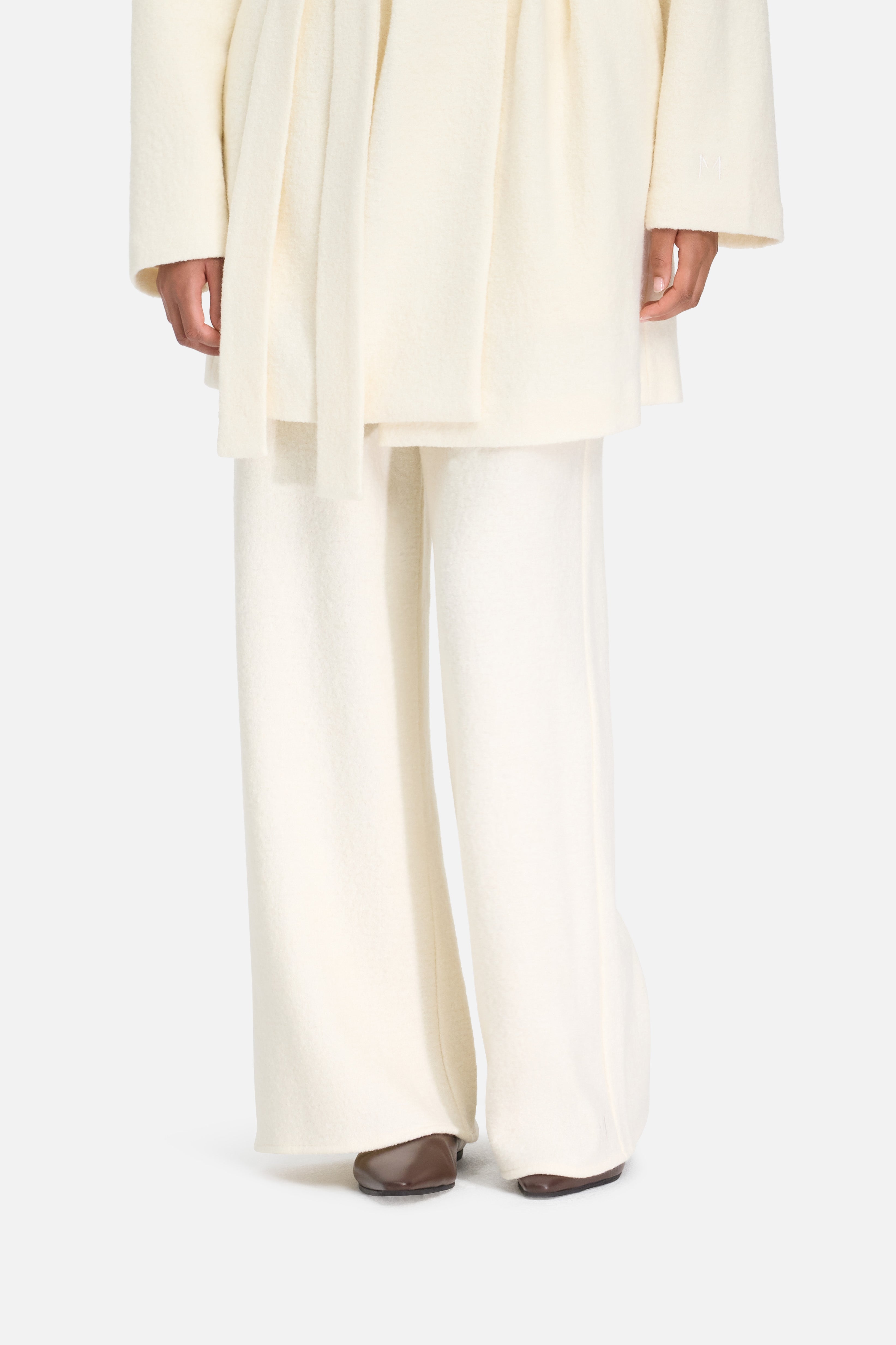 Boucle Jersey Pants | Cloud White