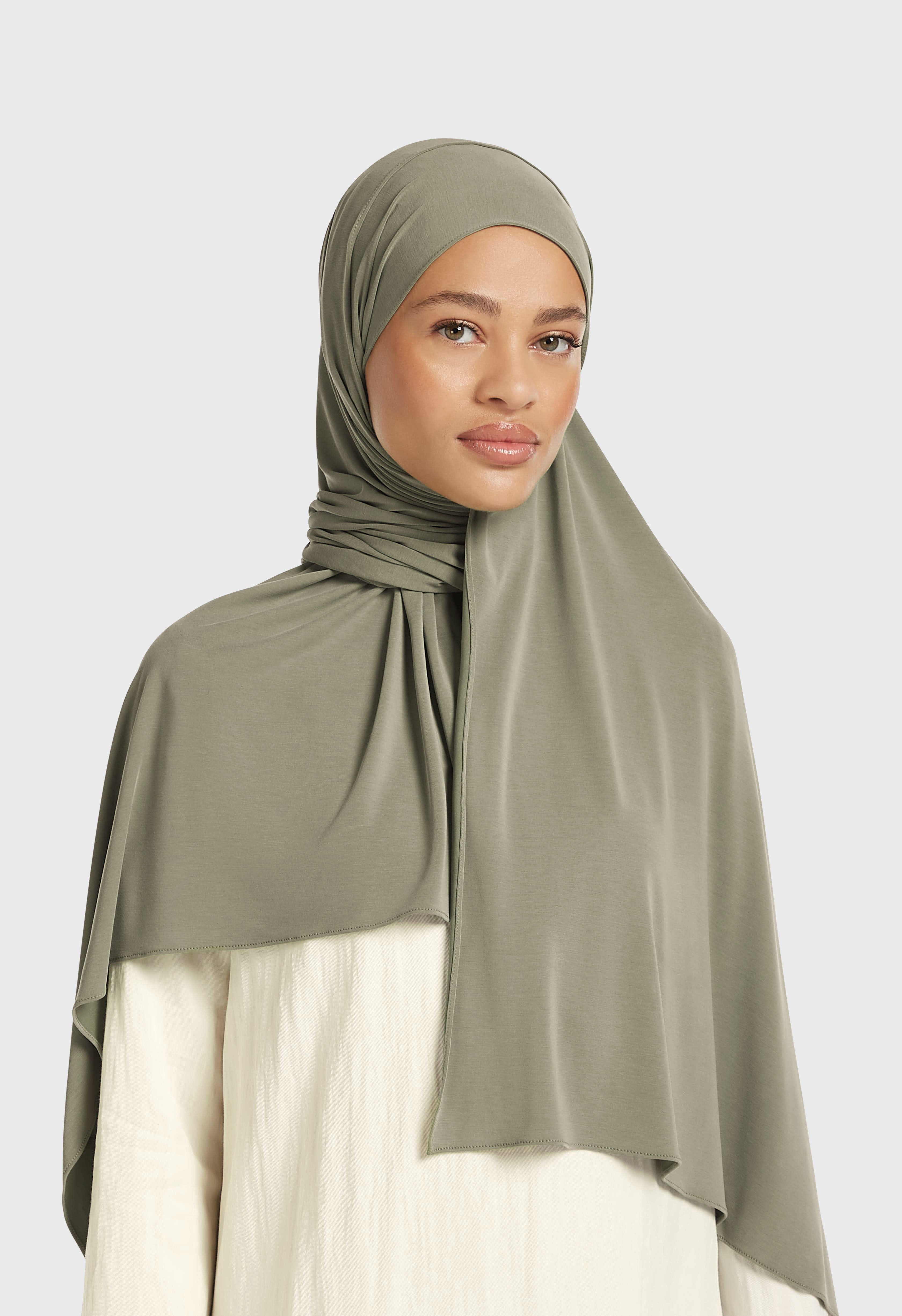 Breathable Jersey Scarf | Moss Gray