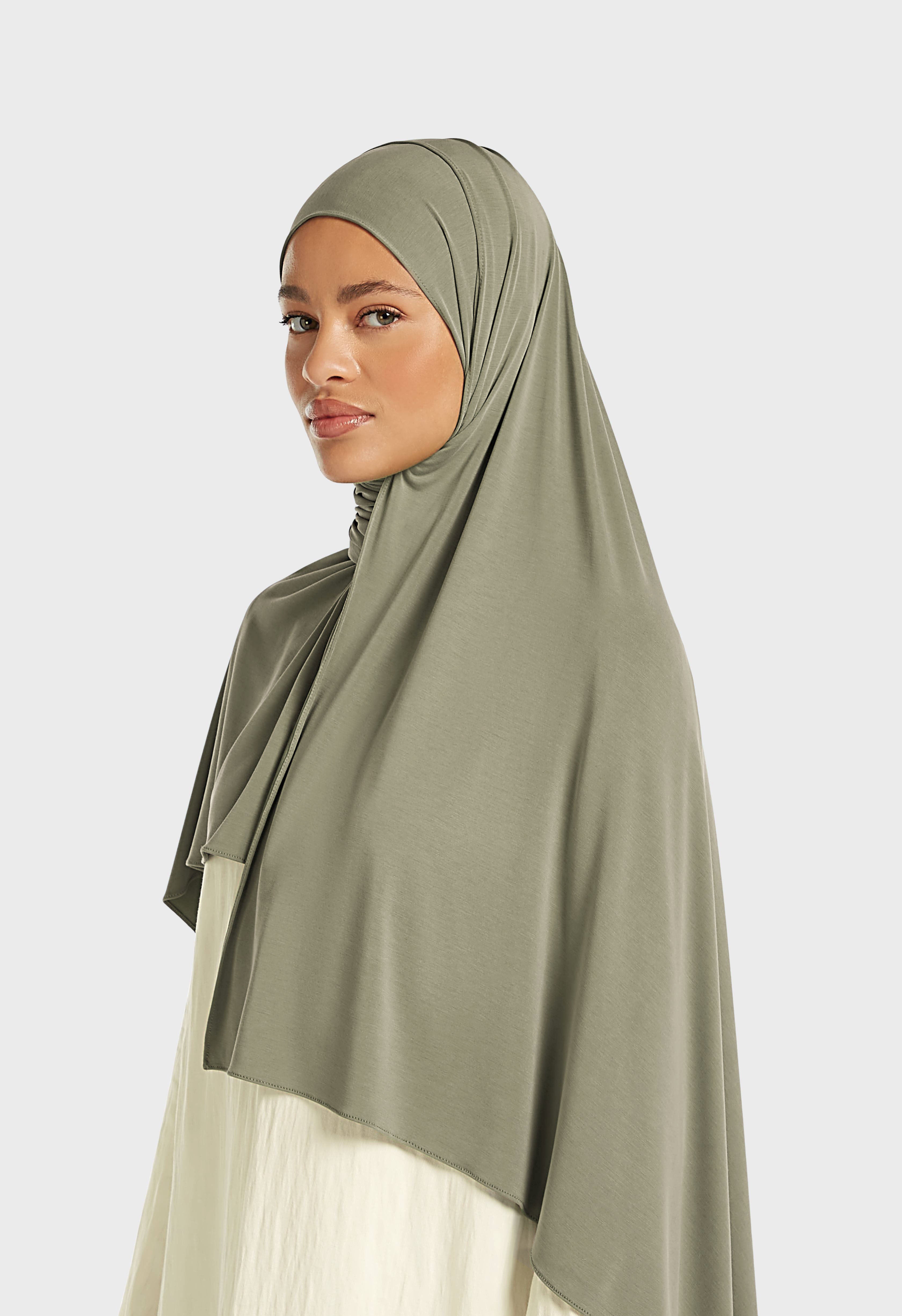 Breathable Jersey Scarf | Moss Gray