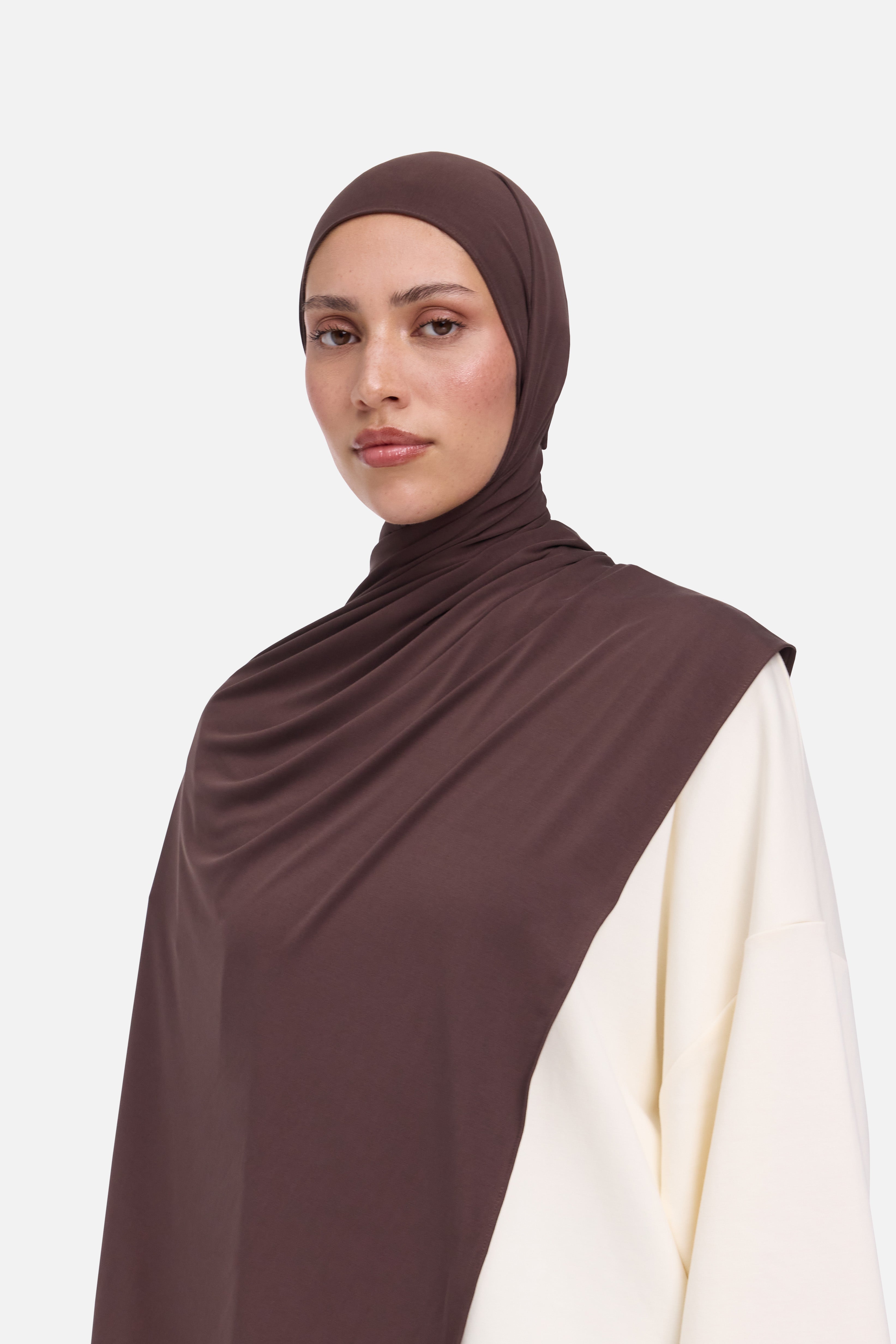 Breathable Jersey Scarf | Dark Brown