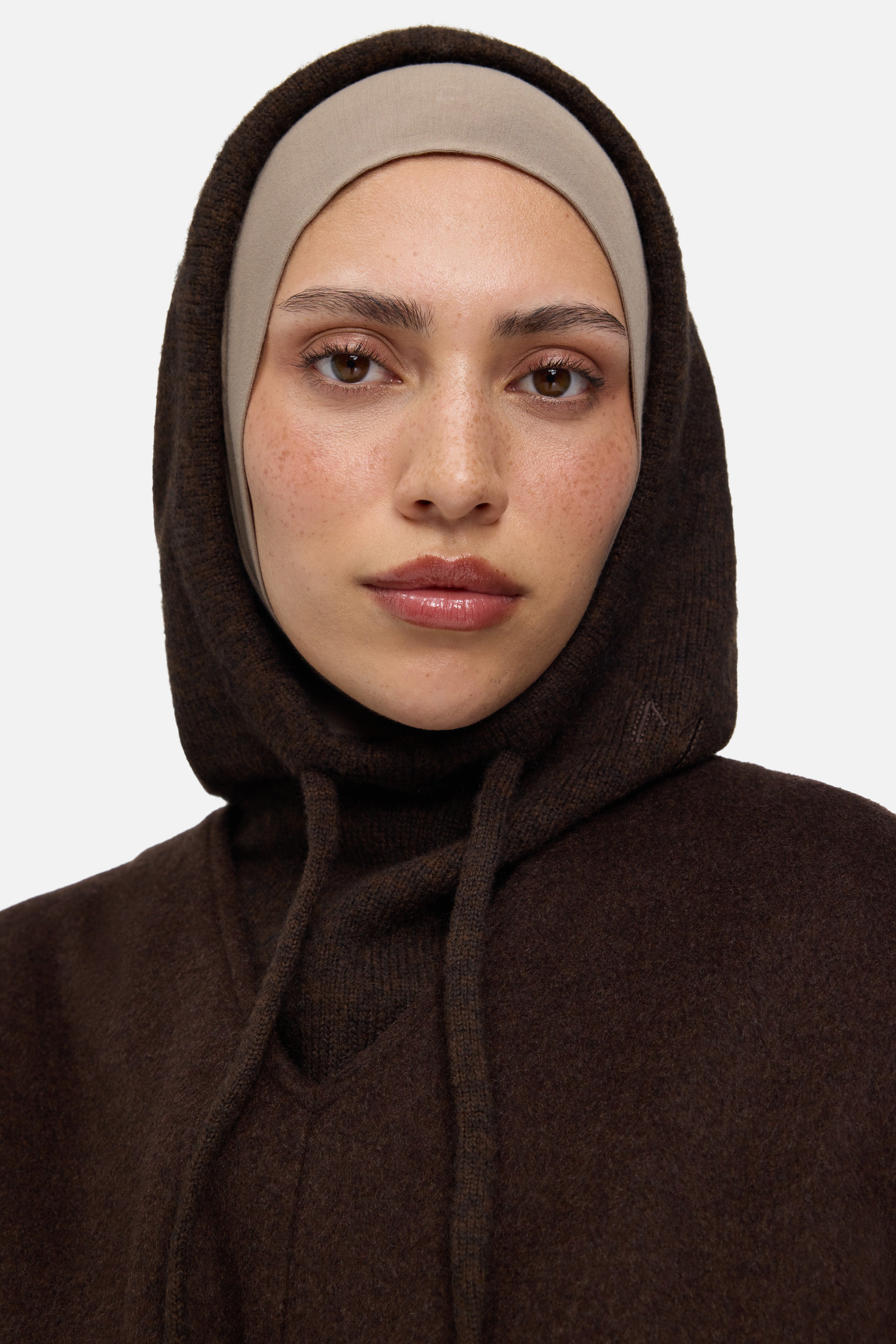 Brushed Knit Balaclava | Dark Brown