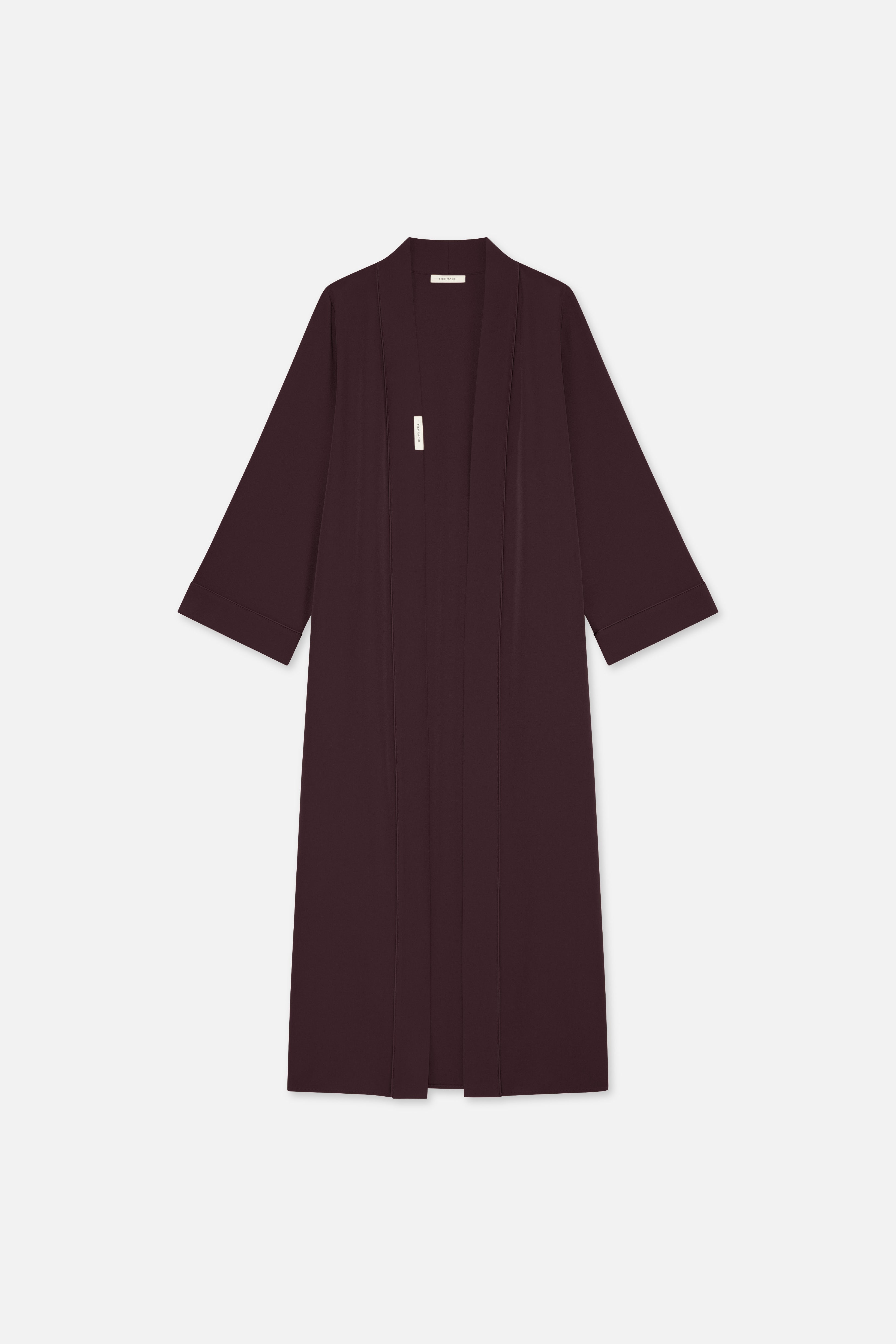 Flat lay front purple abaya