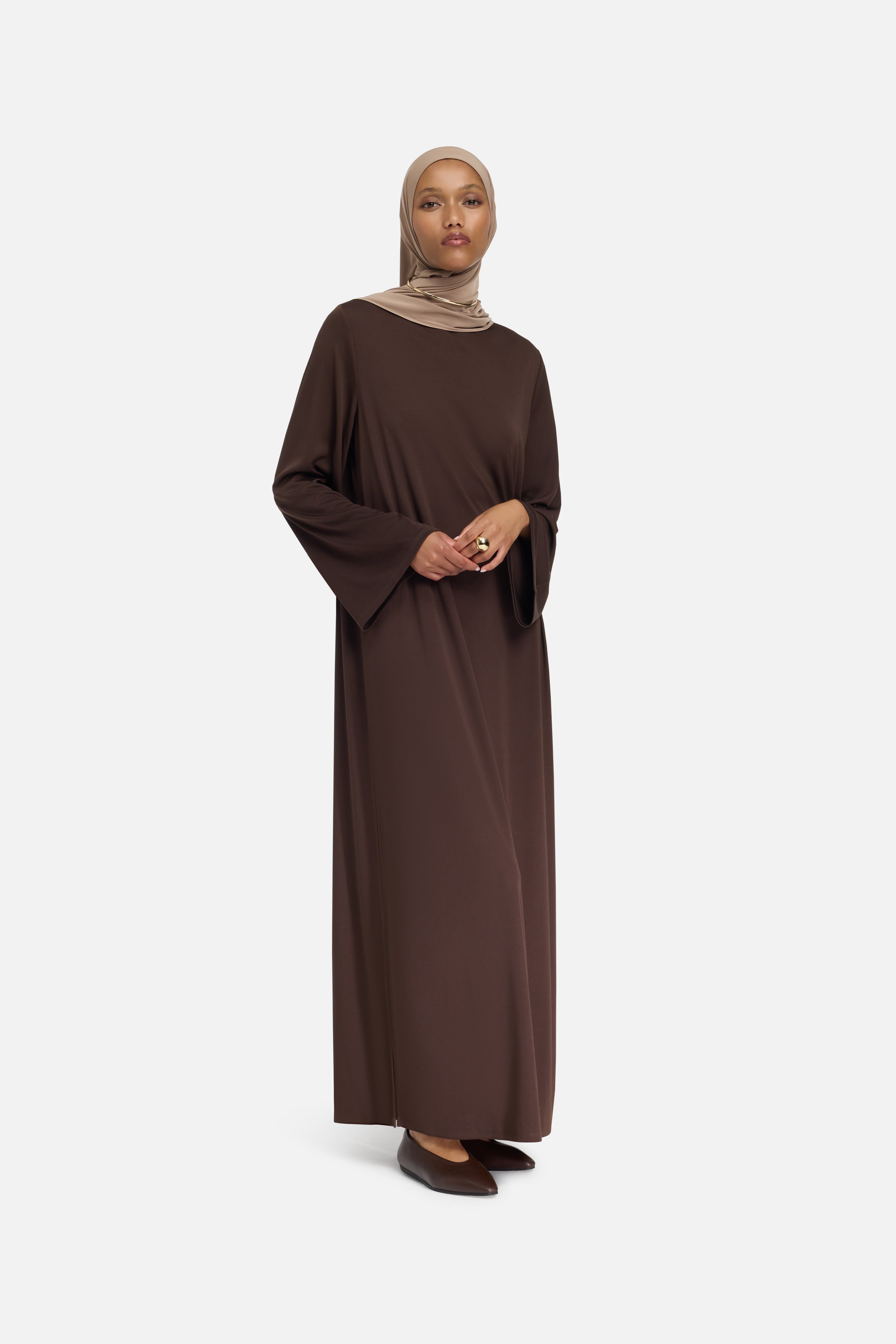 Essential Jersey Dress Regular | Dark Brown