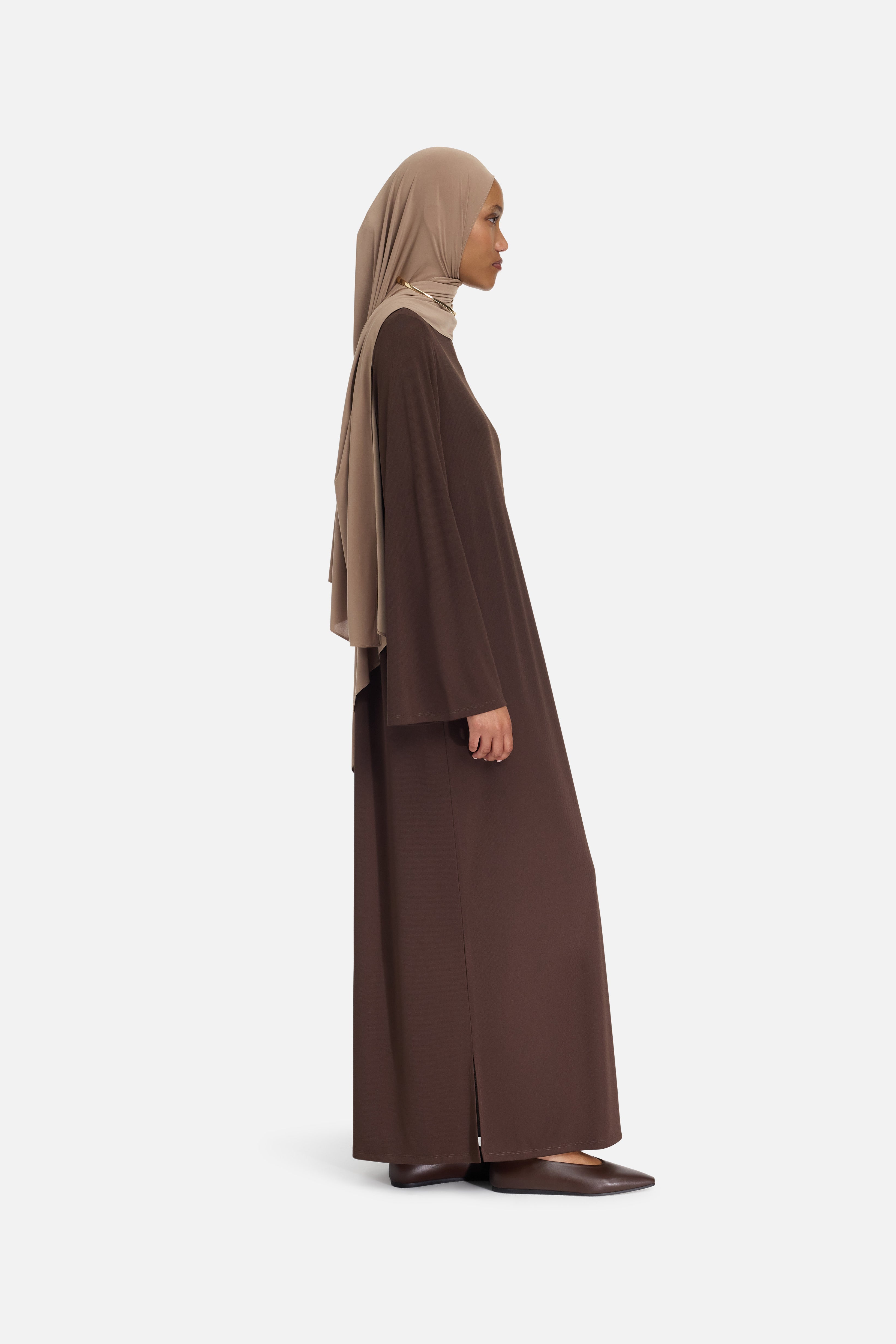 Essential Jersey Dress Regular | Dark Brown