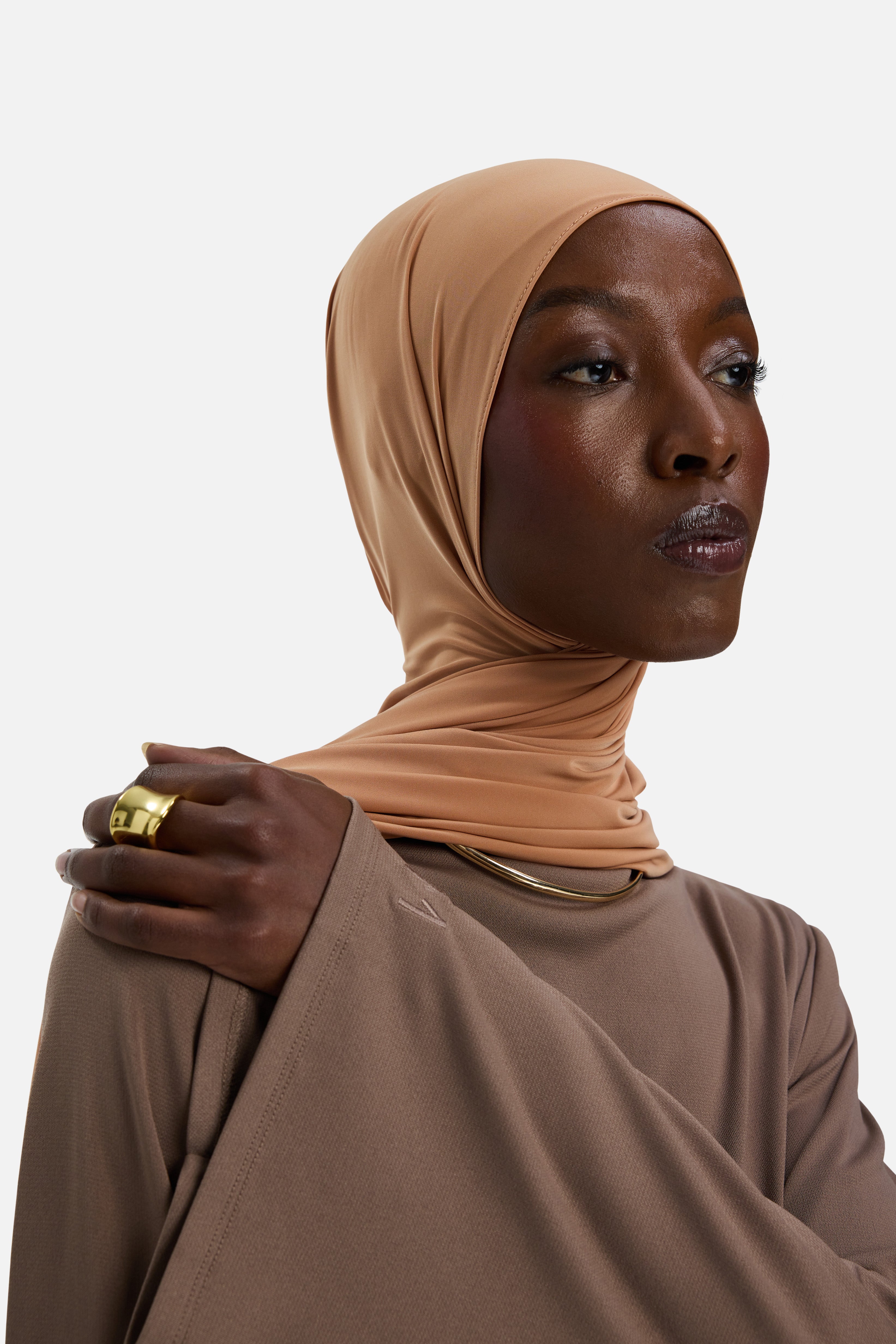 Essential Jersey Dress Short | Taupe Rose