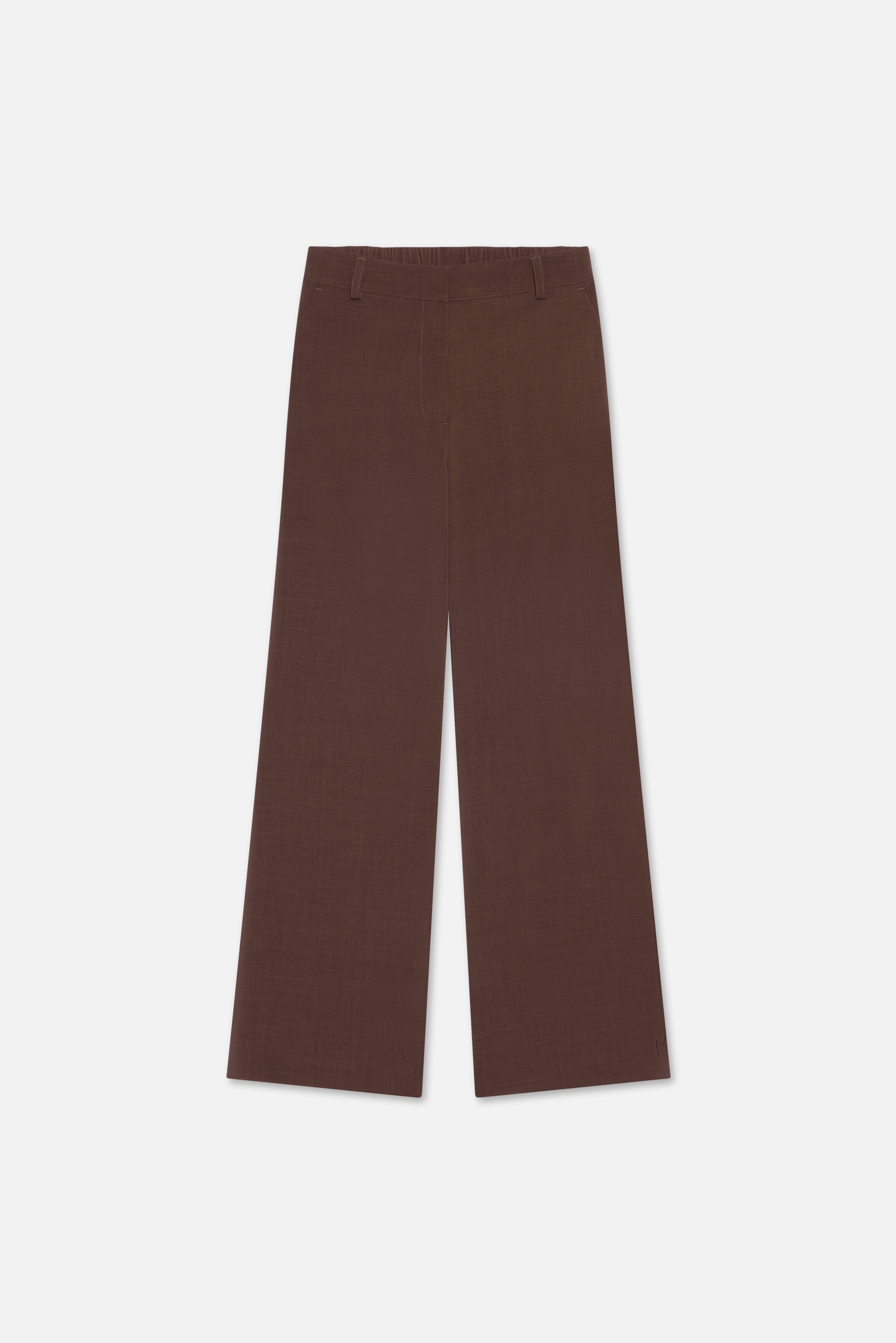 Flared Trousers | Dark Brown
