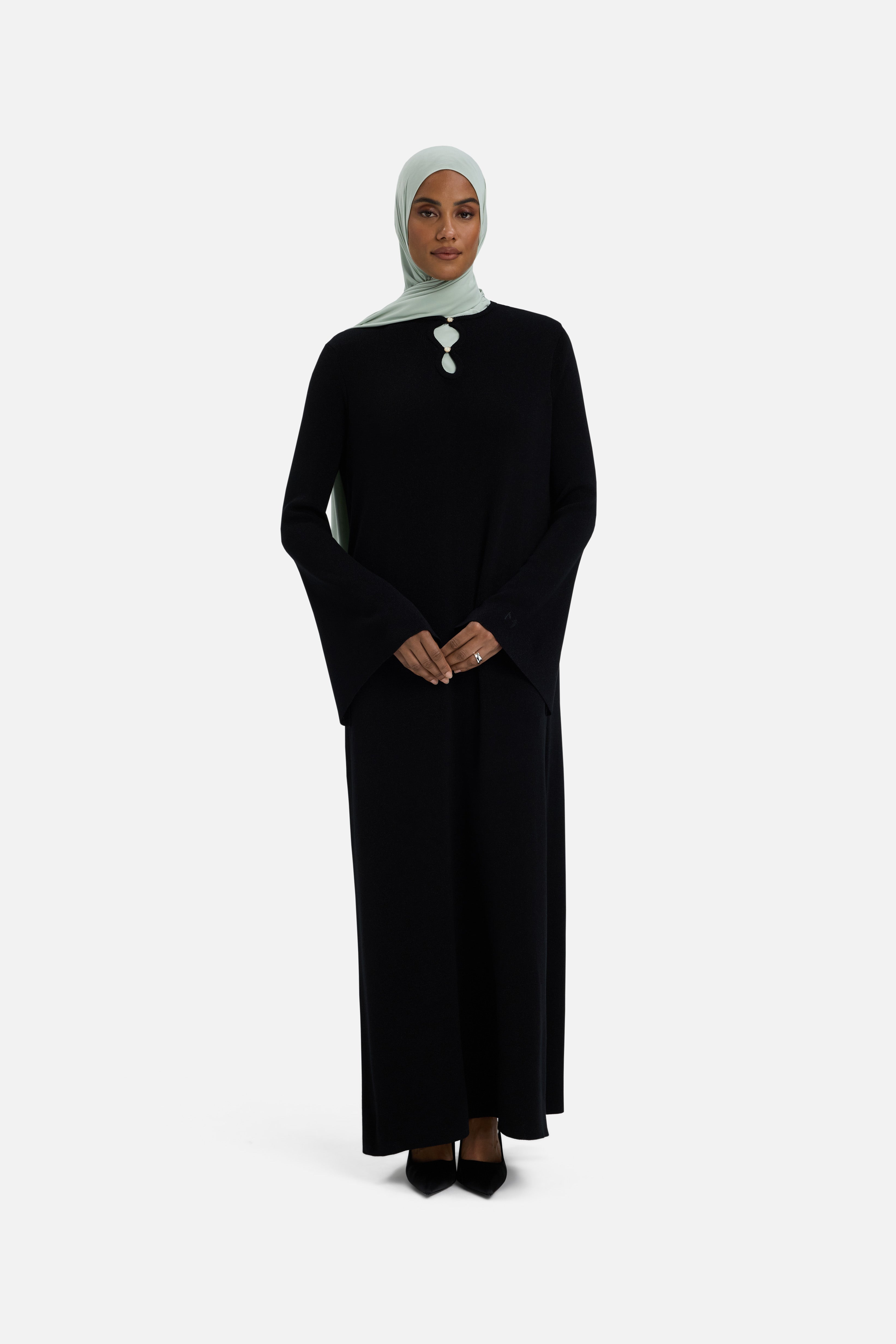 Gilded Knit Dress | Black