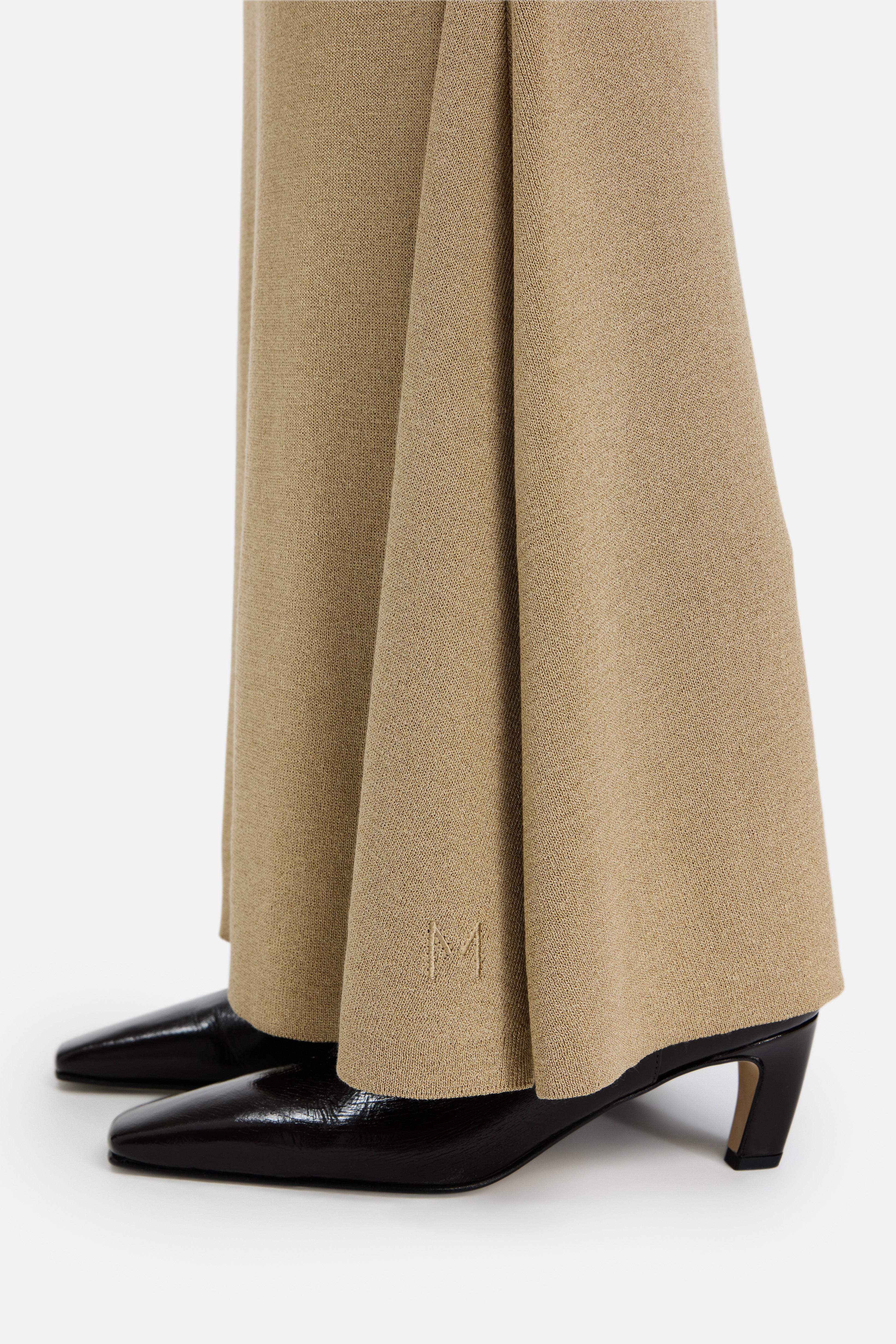 Gilded Knit Skirt | Light Gold