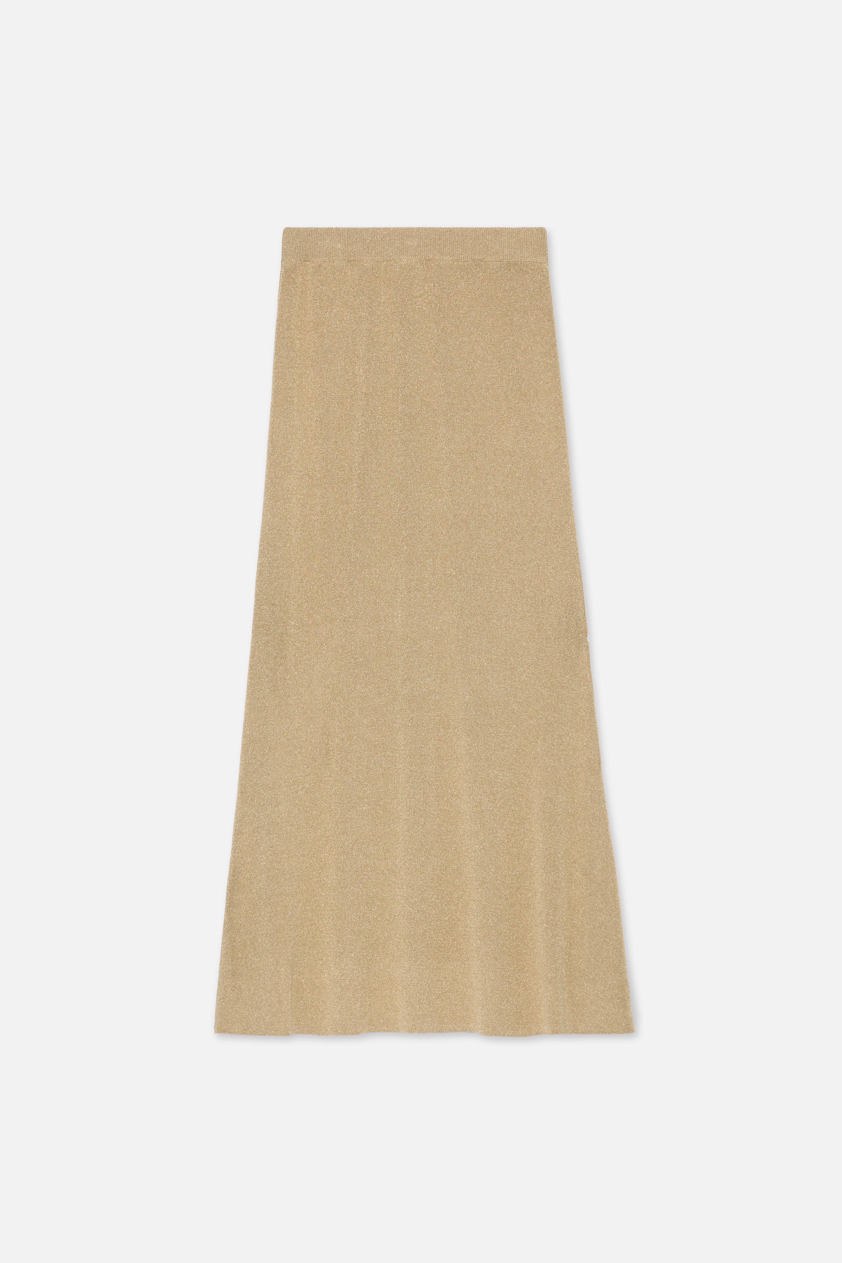 Gilded Knit Skirt | Light Gold