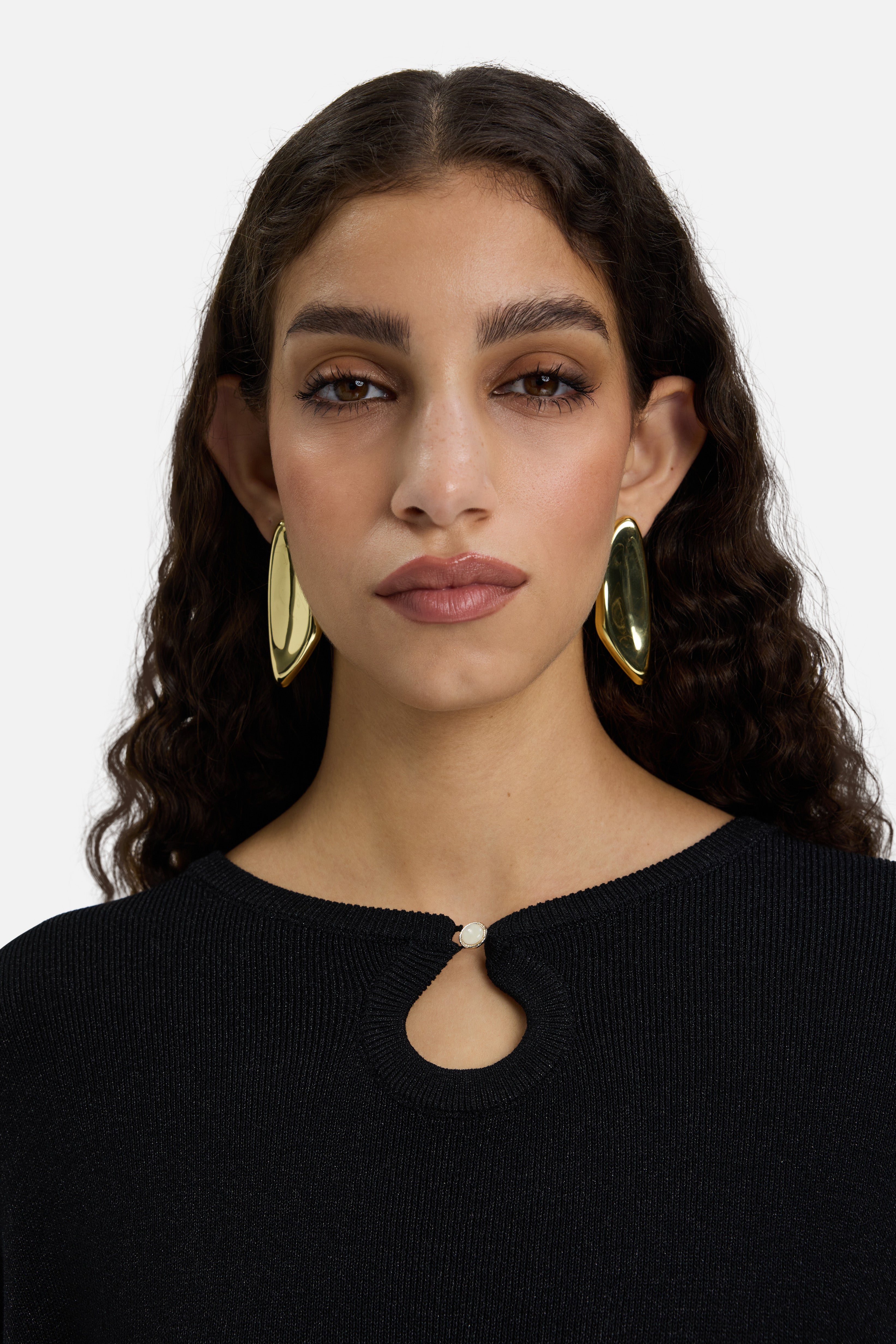 Gilded Knit Top | Black