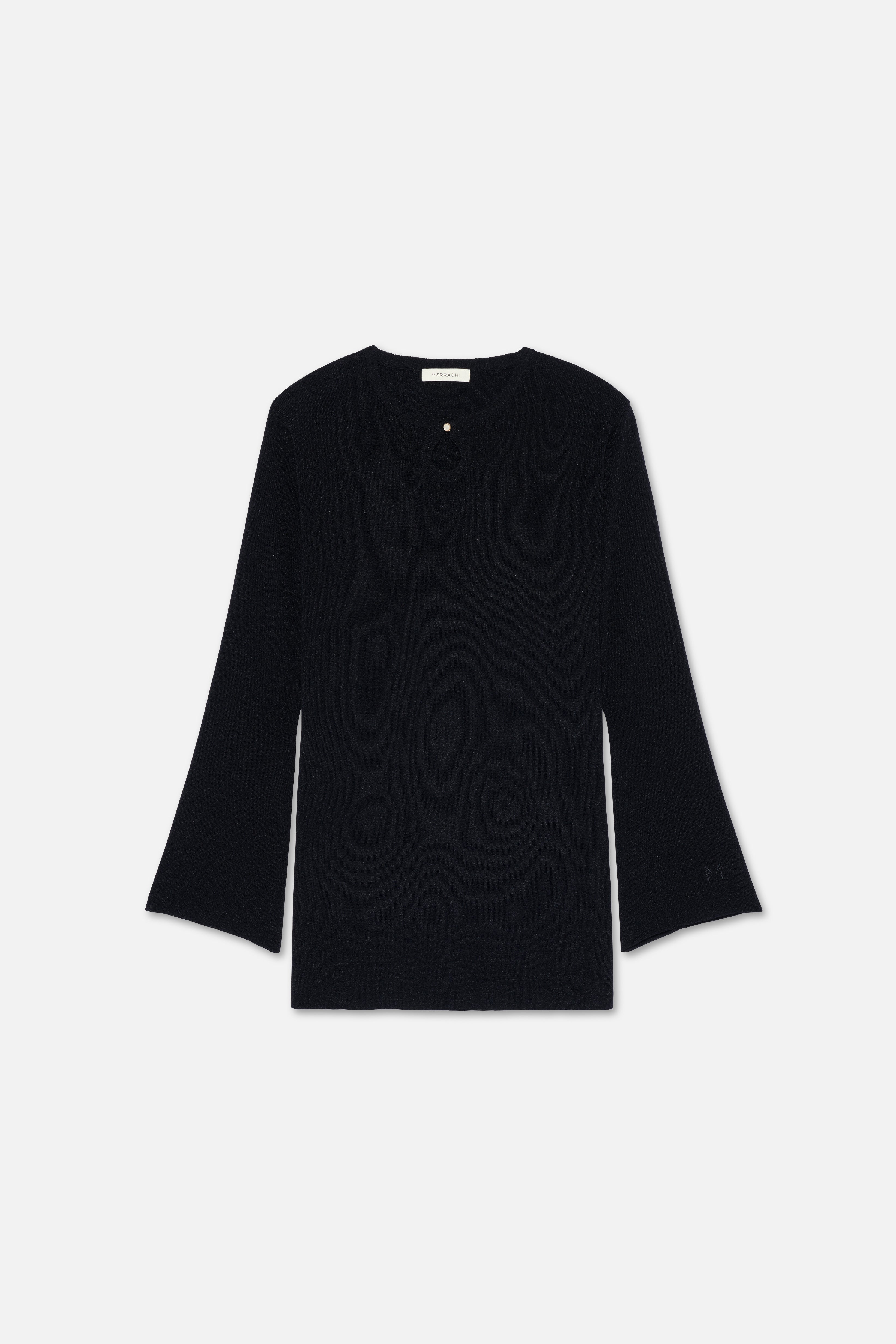 Gilded Knit Top | Black