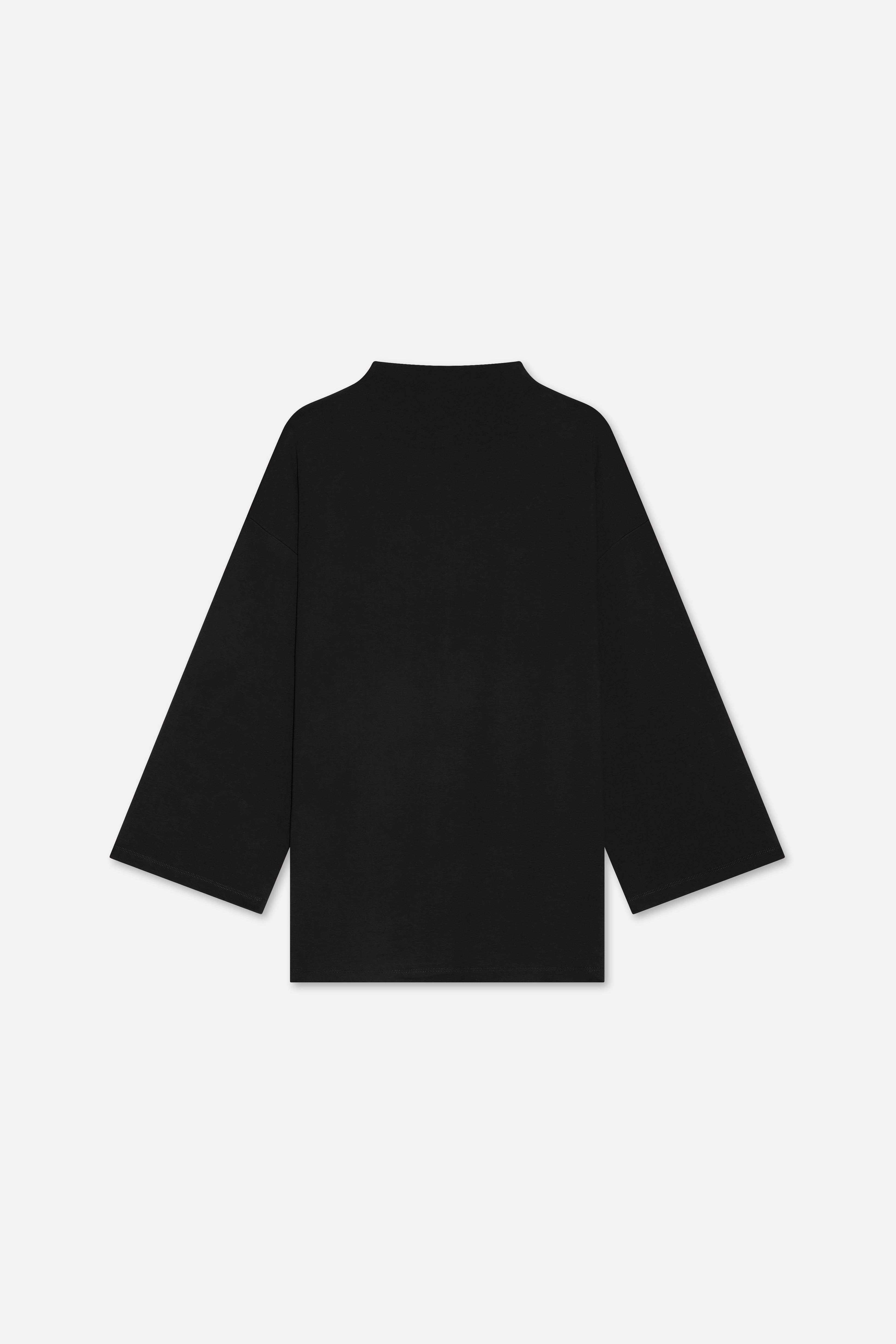 High Neck Tee | Black