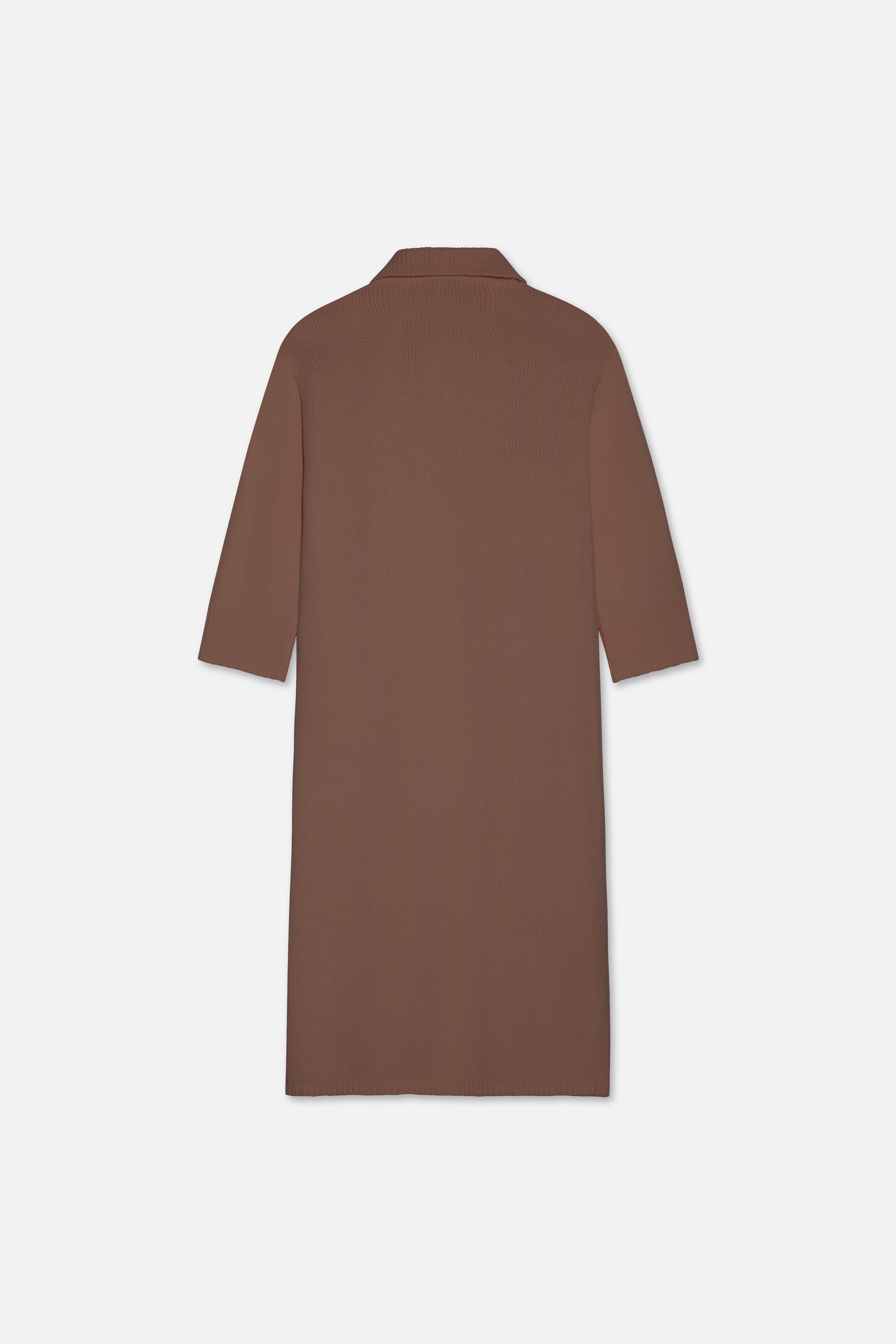 Knitted Abaya | Chocolate