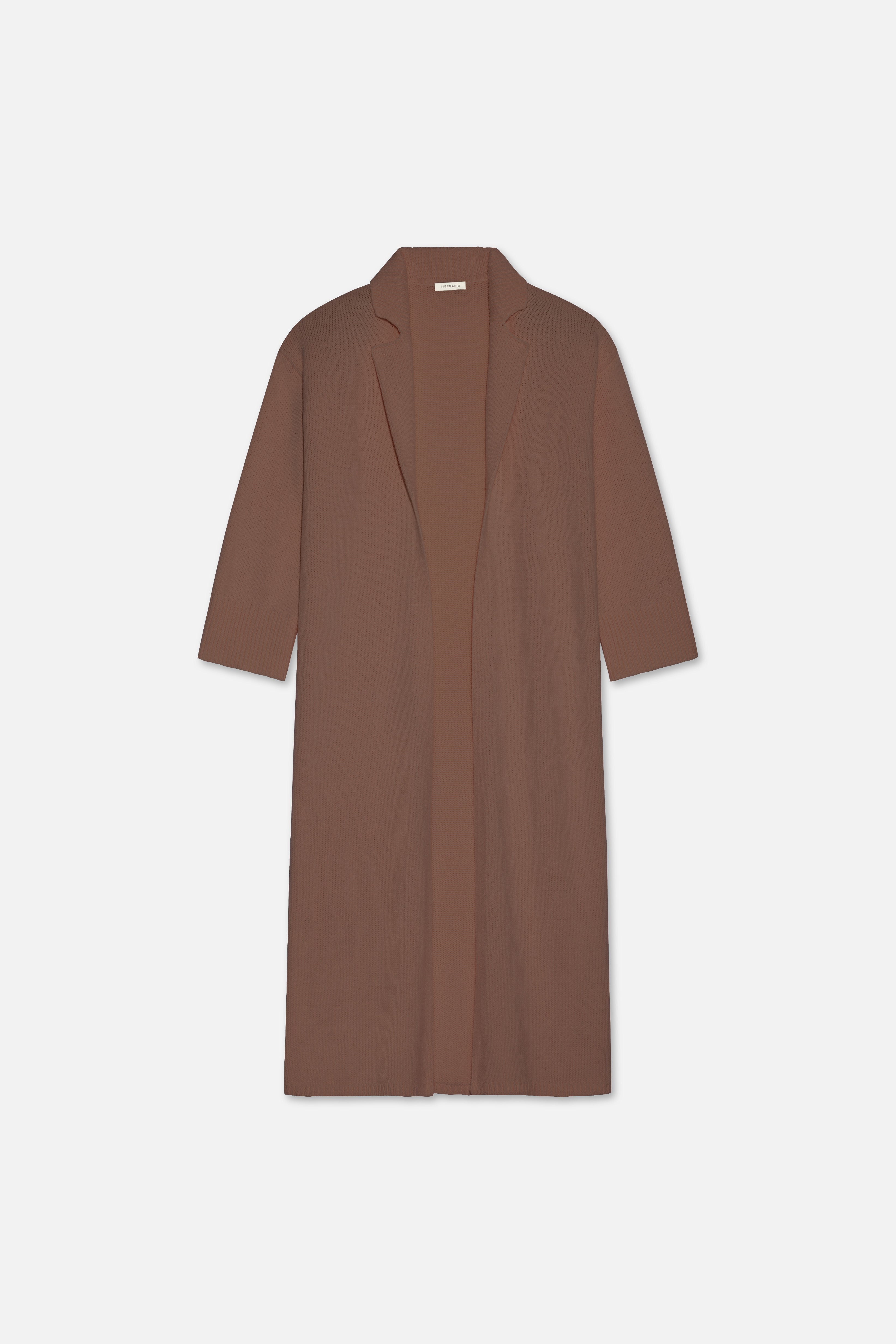 Knitted Abaya | Chocolate