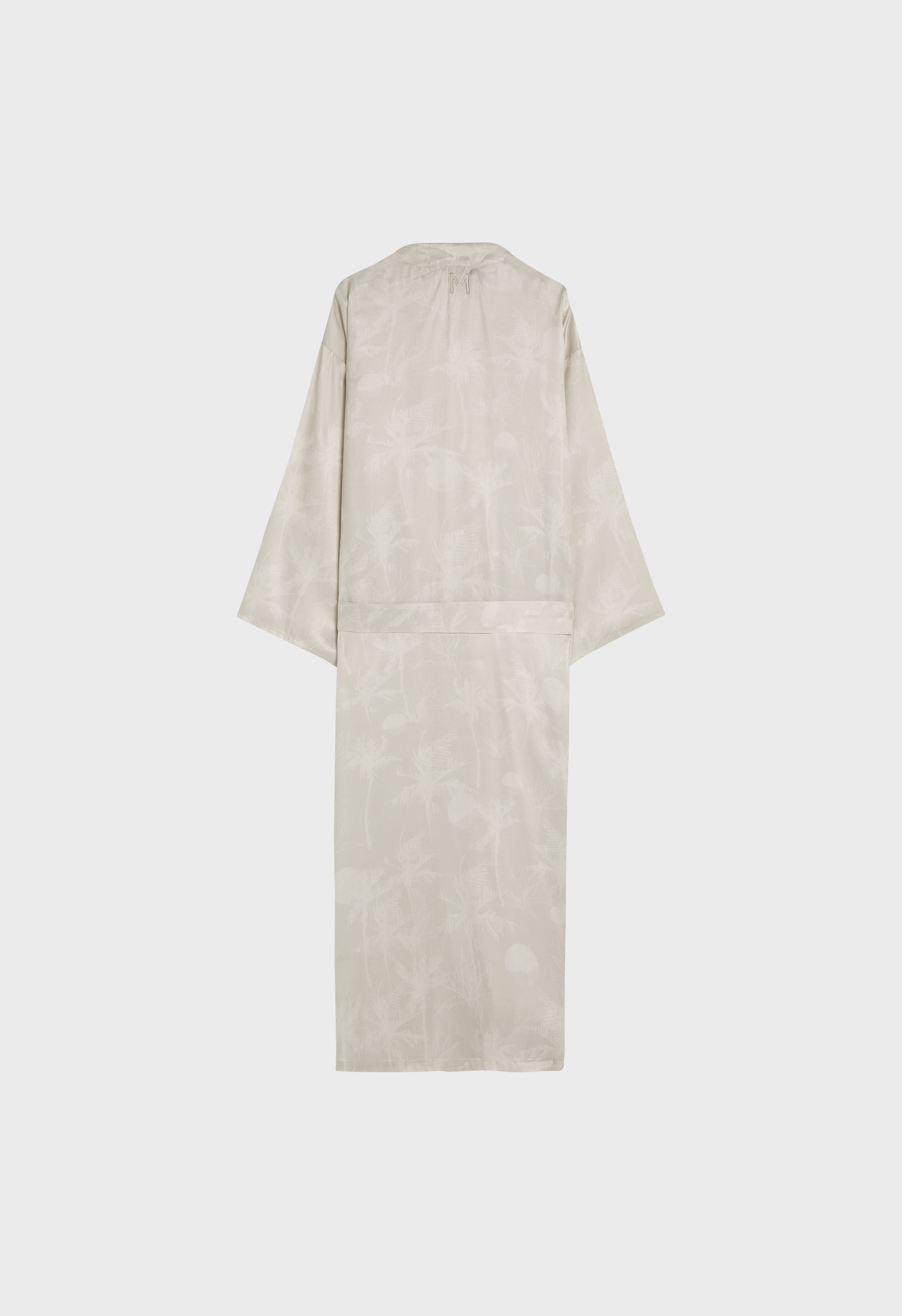 Kimono | Palm Print Moon Grey