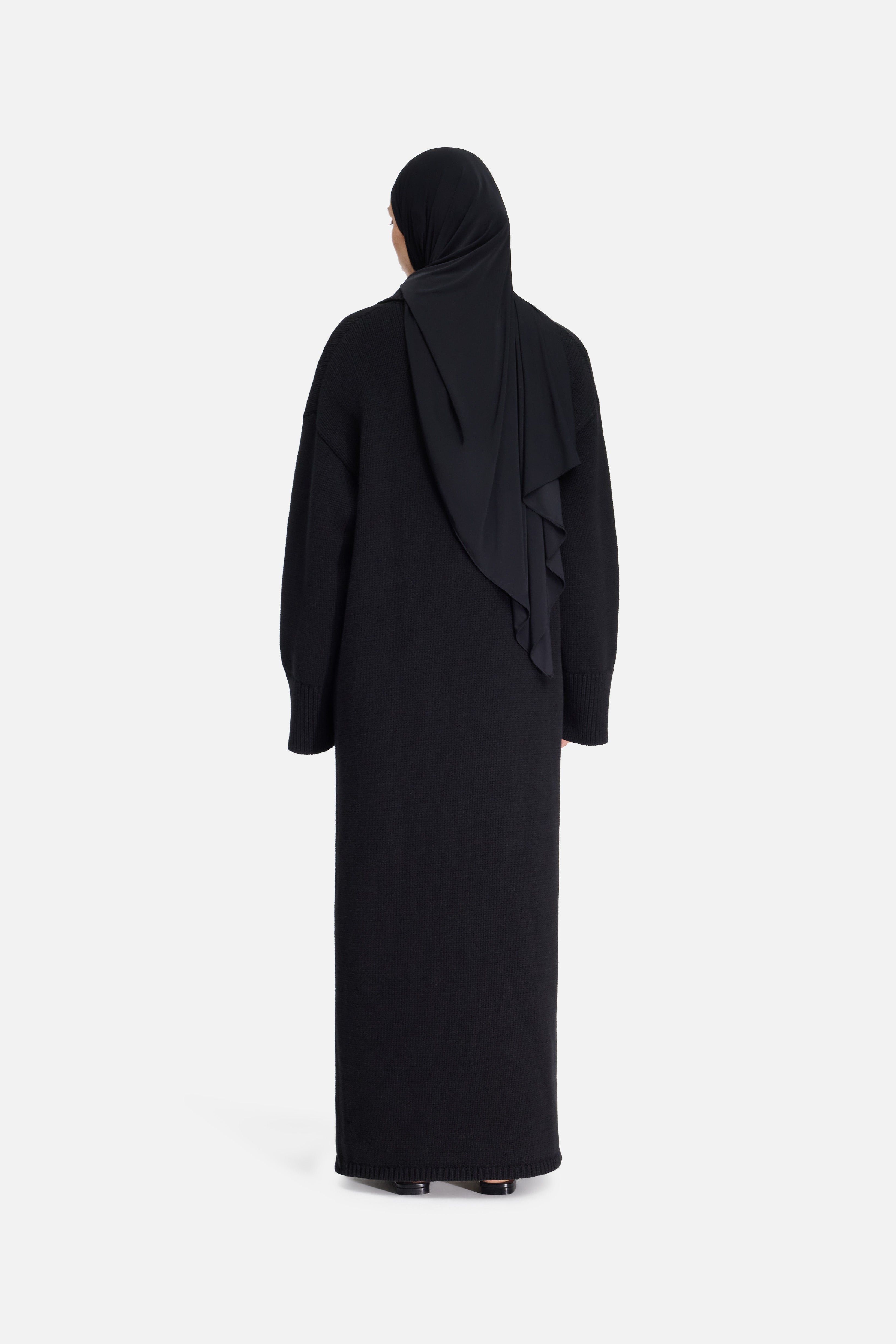 Knitted Abaya | Black