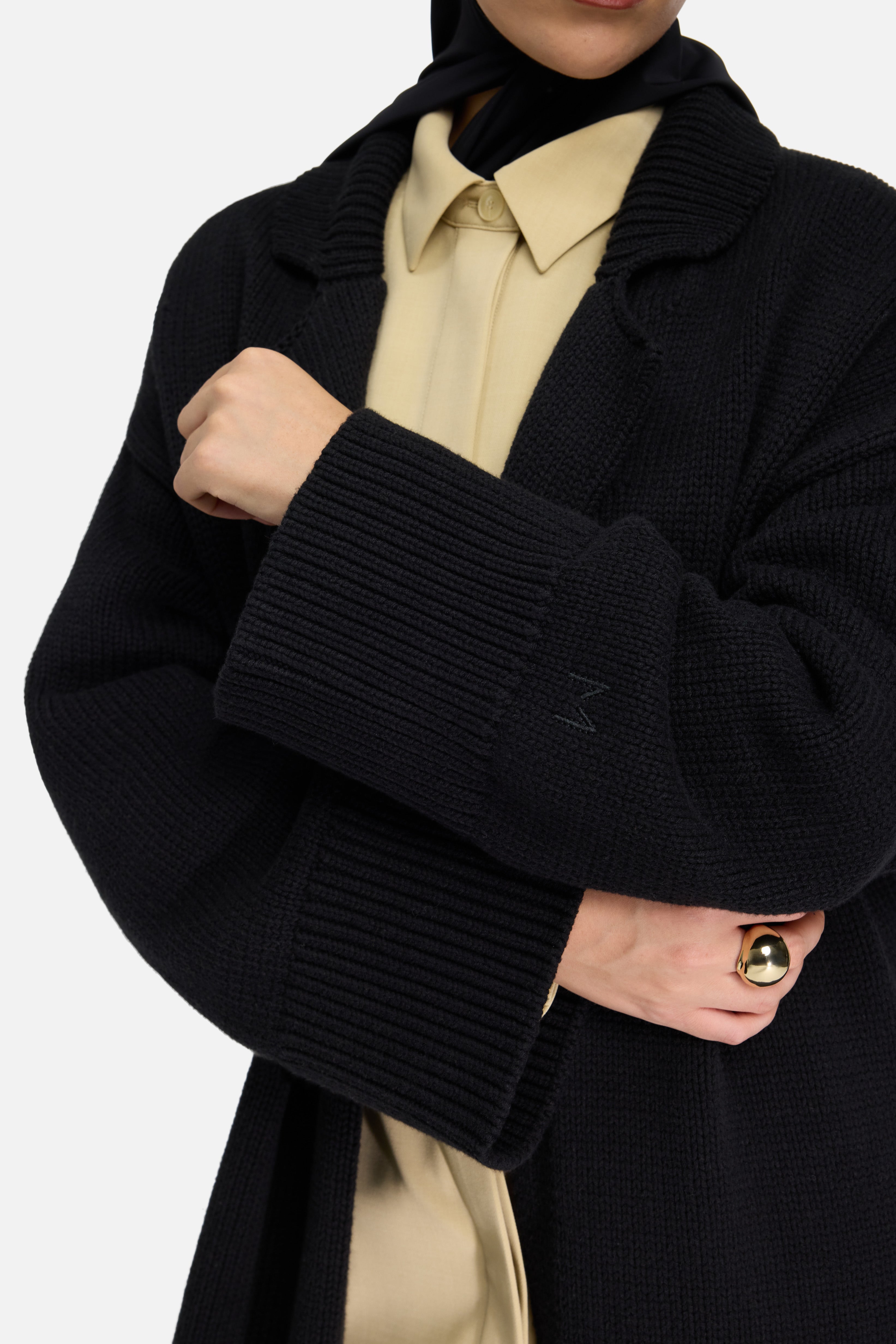 Knitted Abaya | Black