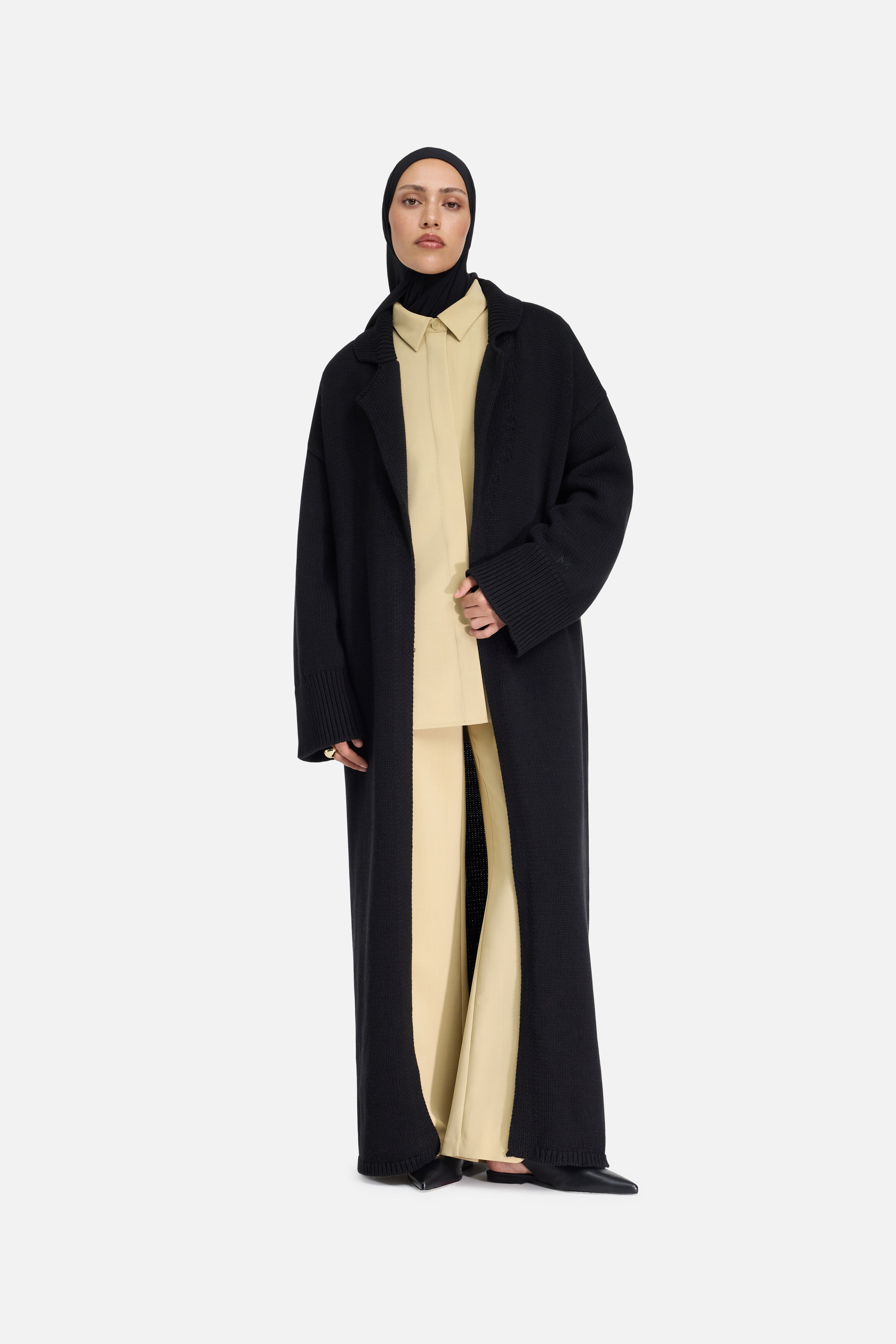 Knitted Abaya | Black