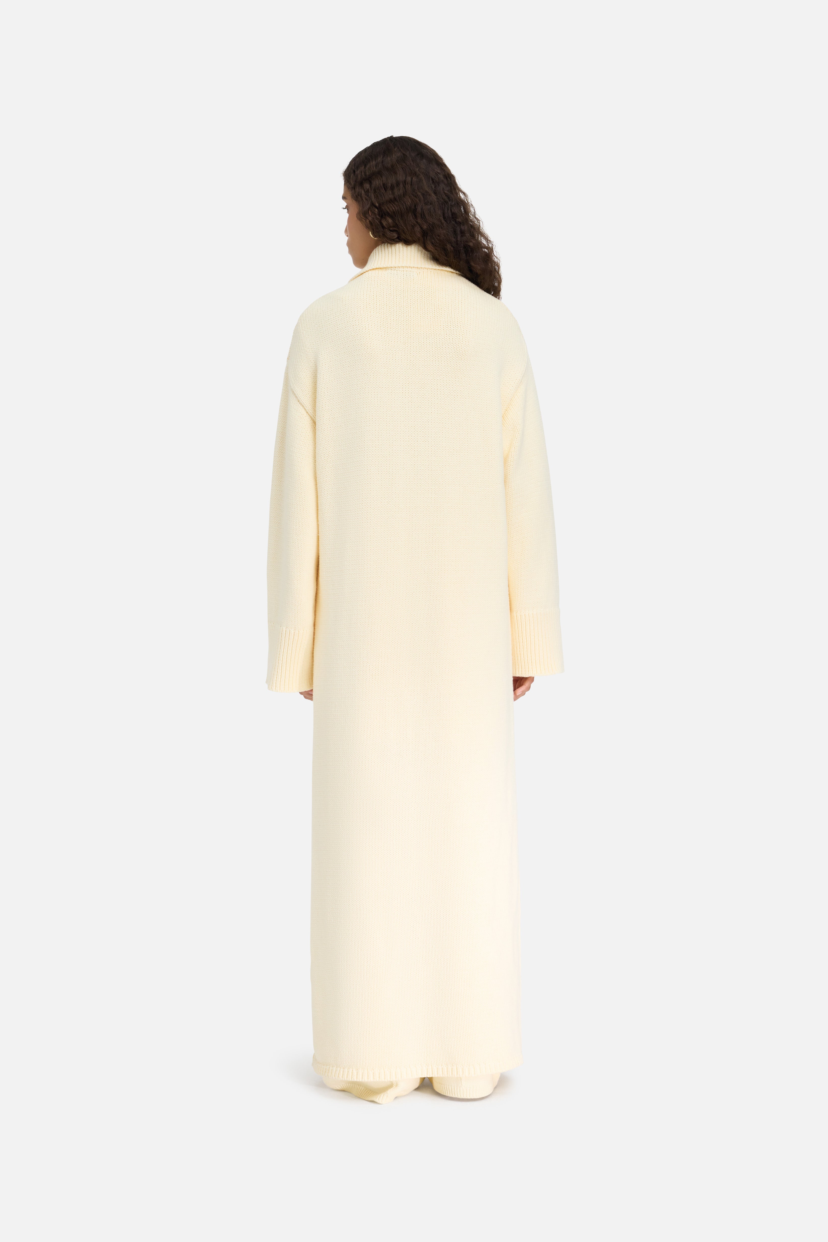 Knitted Abaya | Porcelain