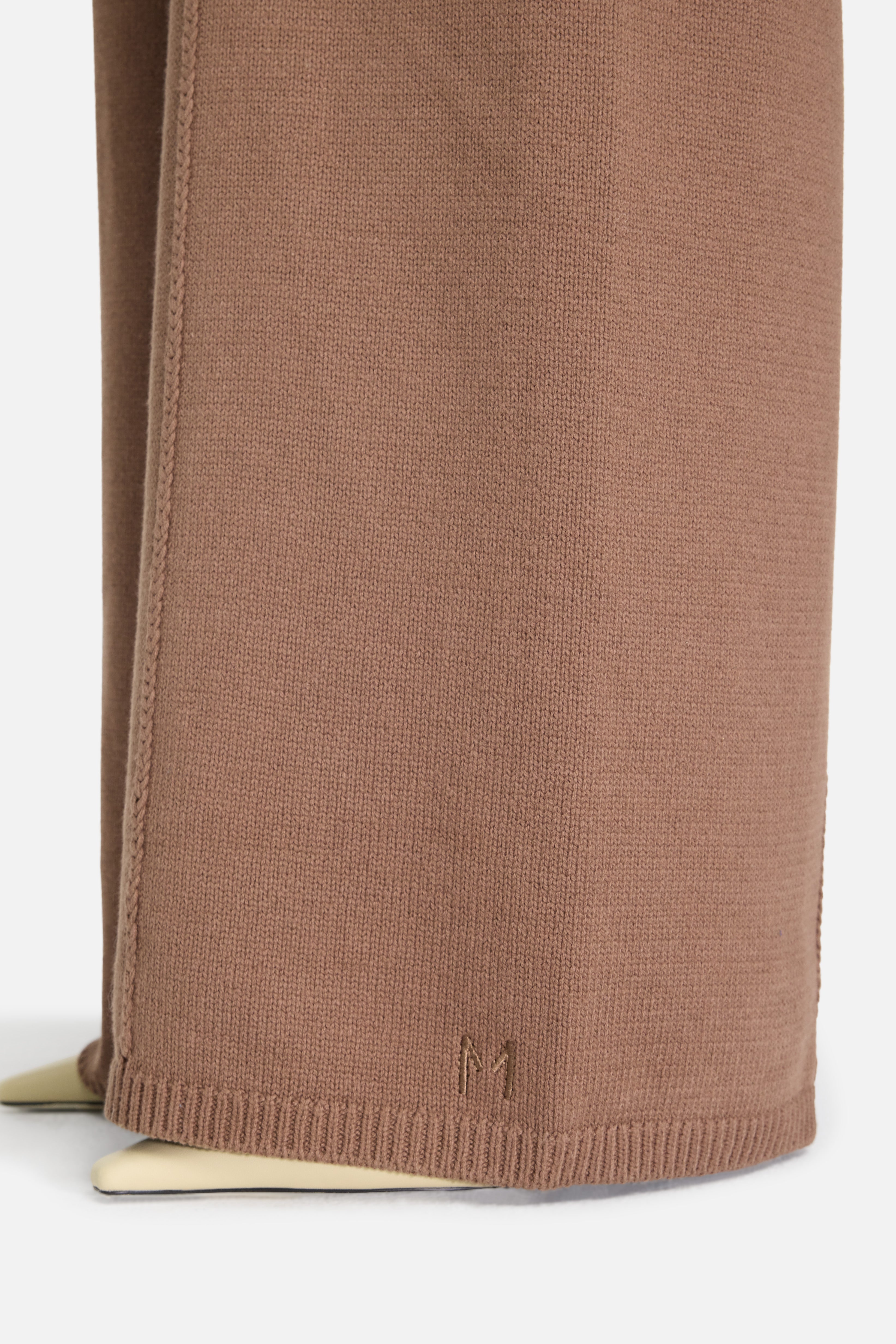 Knitted Cable Pants | Chocolate