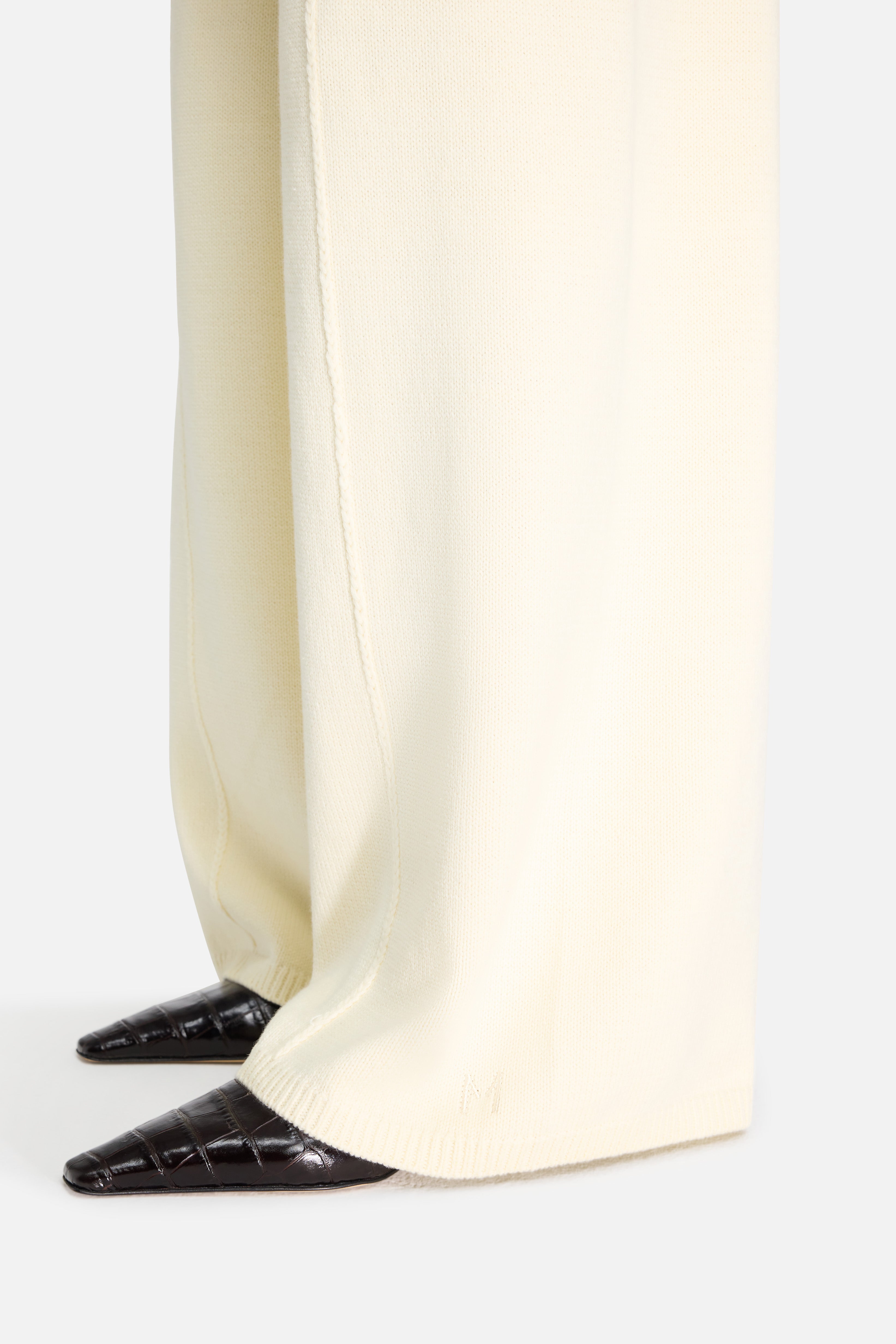 Knitted Cable Pants | Porcelain