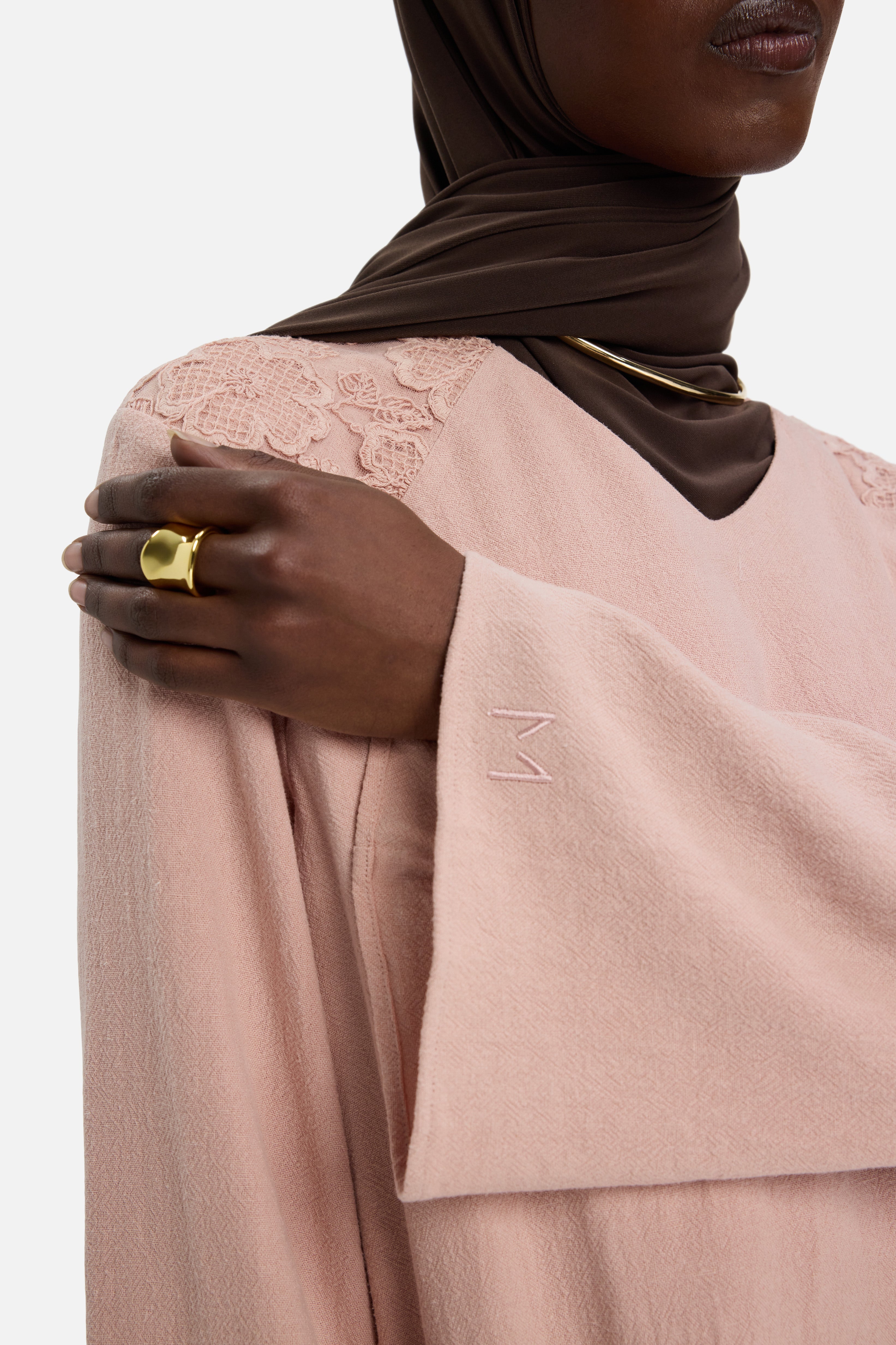 Lace Trim Dress | Deep Rose