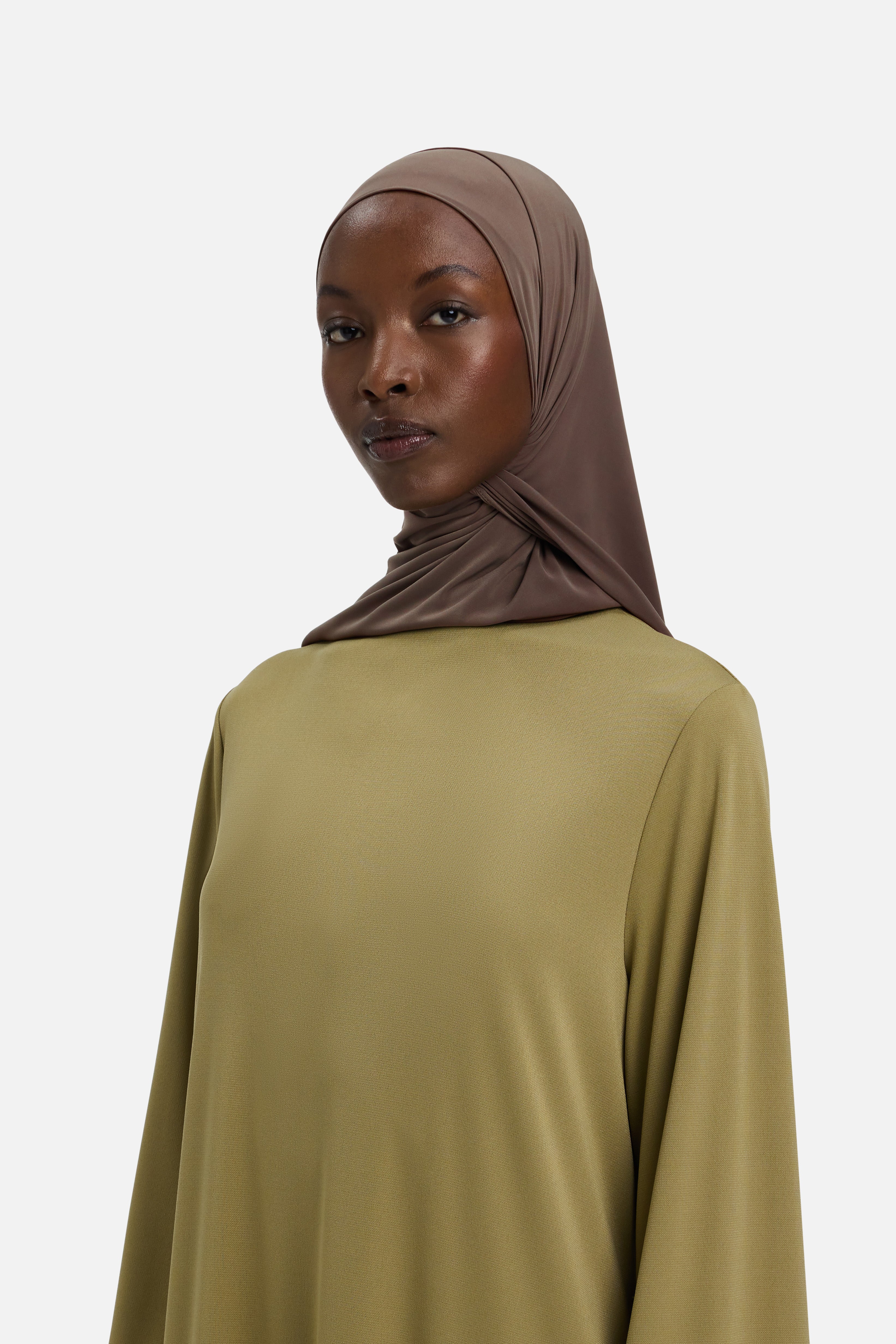 Liquid Jersey Scarf | Ash Brown