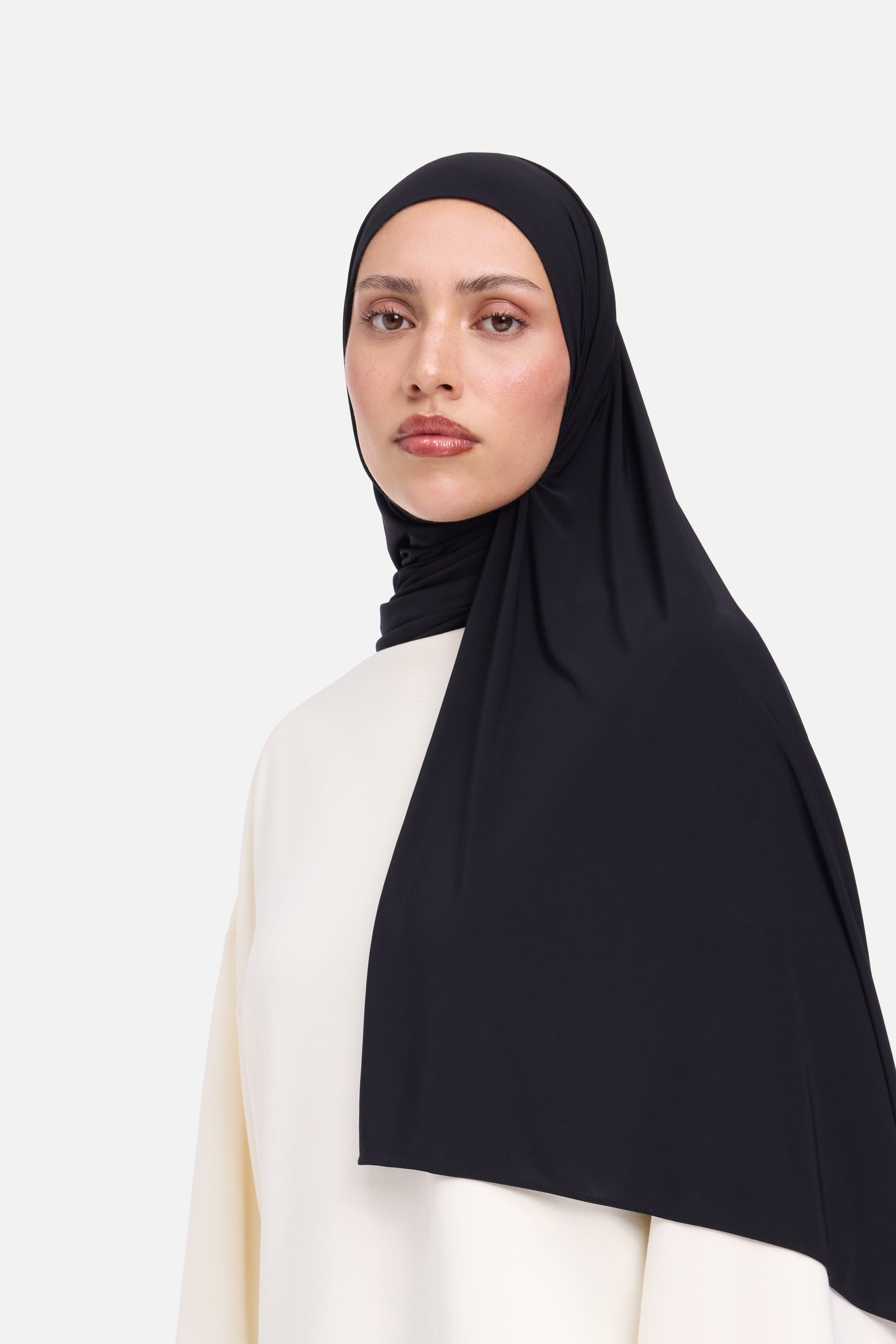 Liquid Jersey Scarf | Black