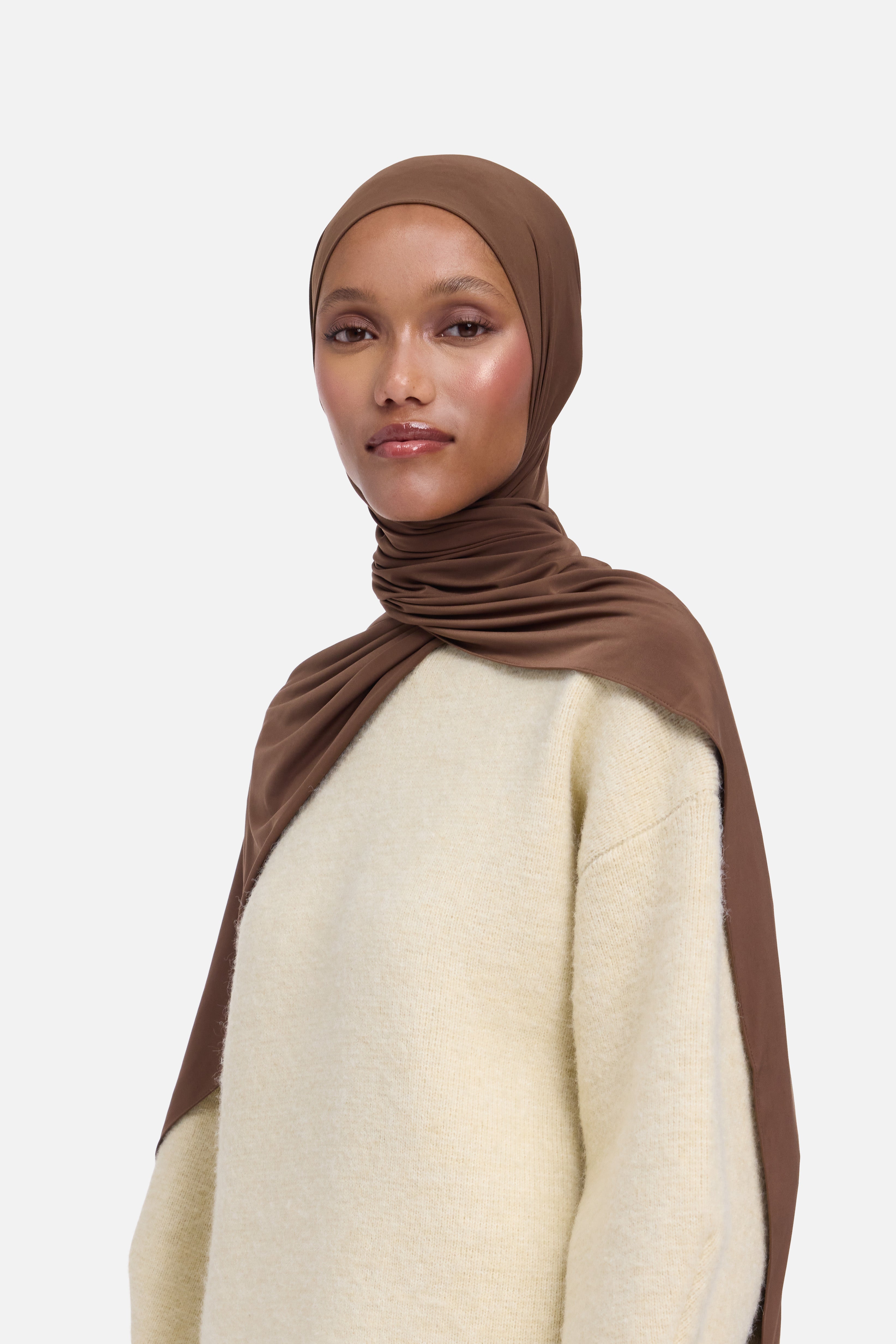 Liquid Jersey Scarf | Chocolate