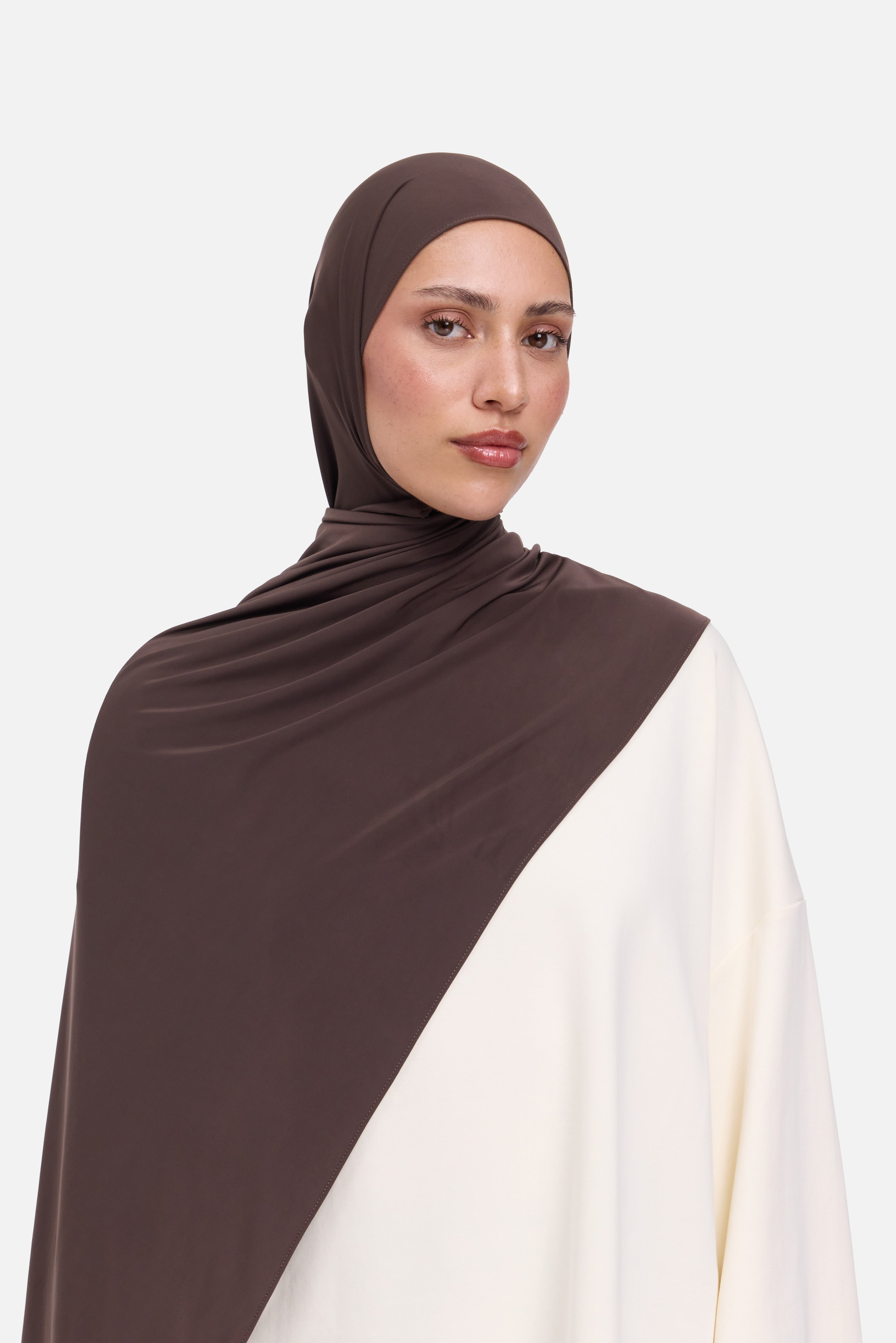 Liquid Jersey Scarf | Dark Brown