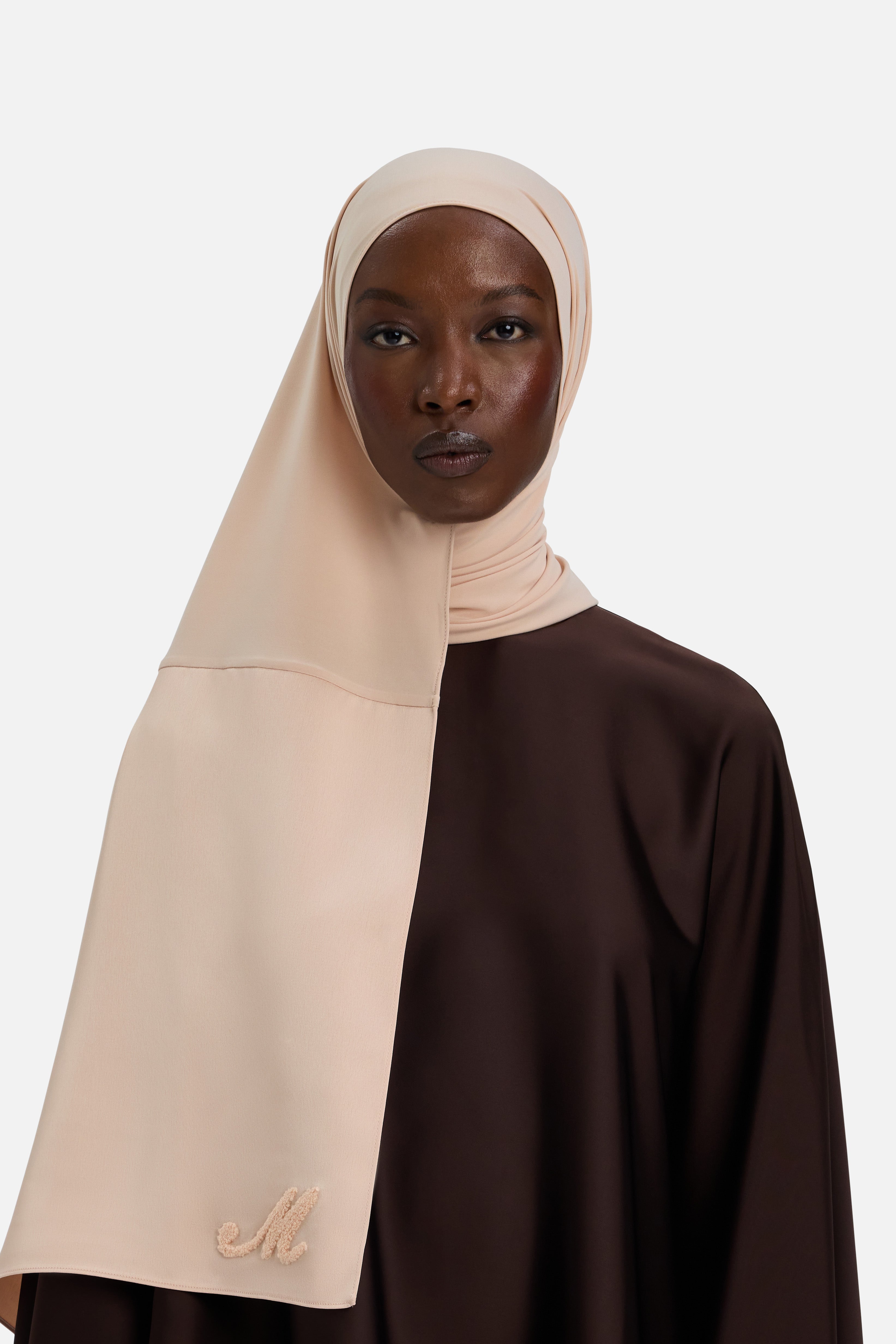 Logo Satin Edge Scarf Premium | Dark Rose