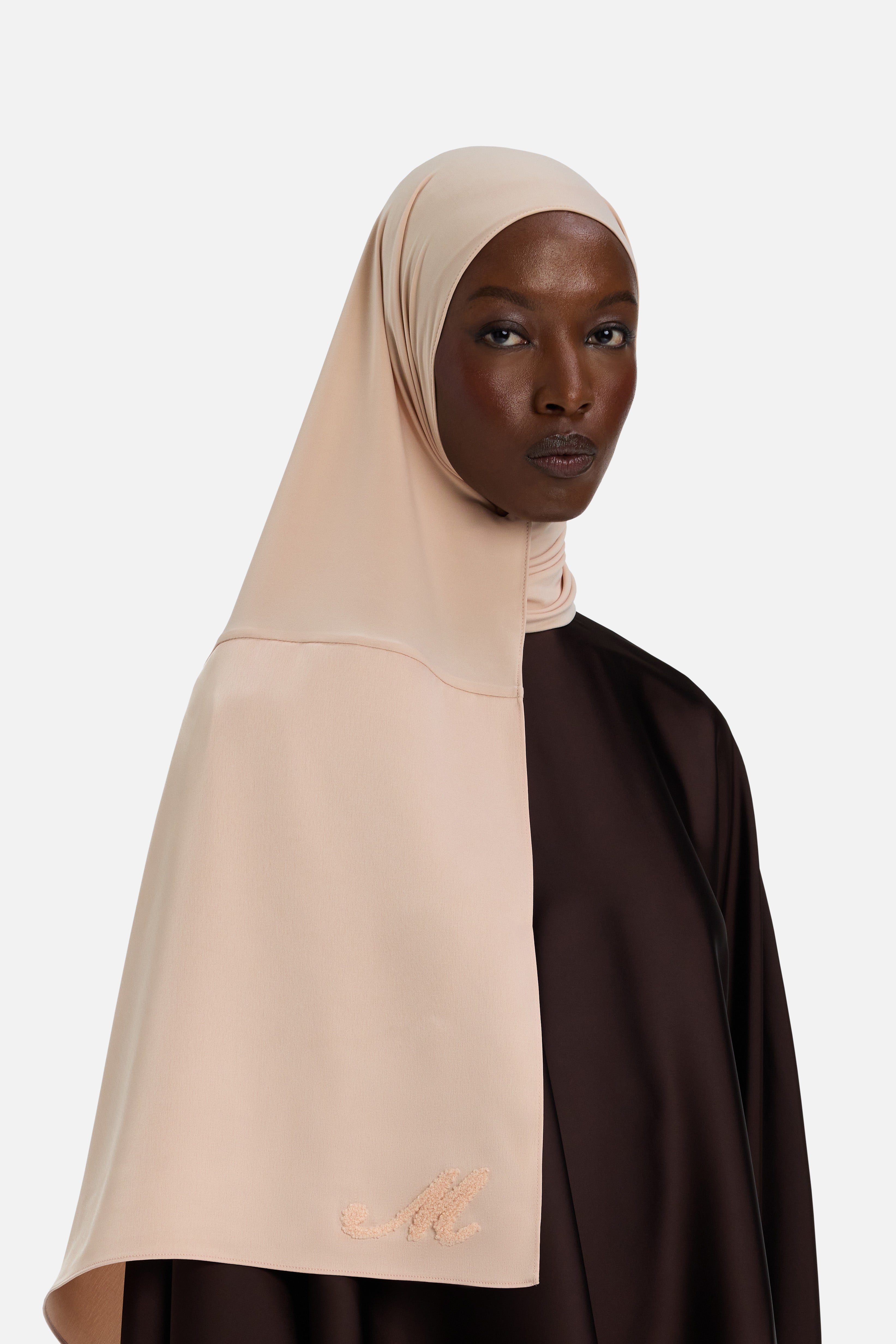 Logo Satin Edge Scarf Premium | Dark Rose